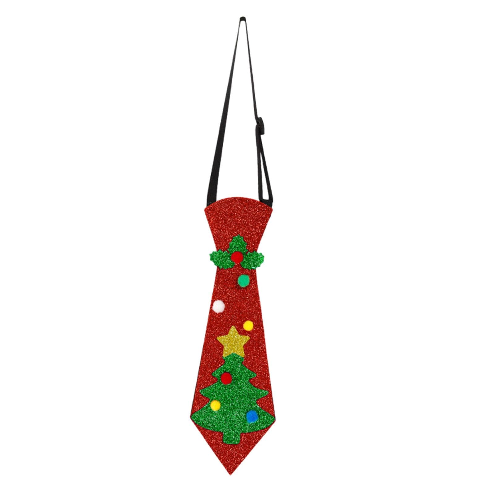 Festive Christmas Tie for Kids Ages 3-10 - Holiday Party Necktie for Christmas Celebrations, School Plays & Family Gatherings