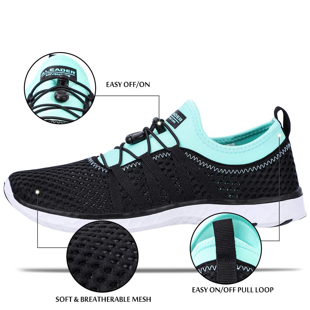 Aleader Women's Quick-Dry Mesh Slip-On Water Shoes for Beach, Pool, Yoga & Travel - Lightweight & Comfortable Aqua Shoes