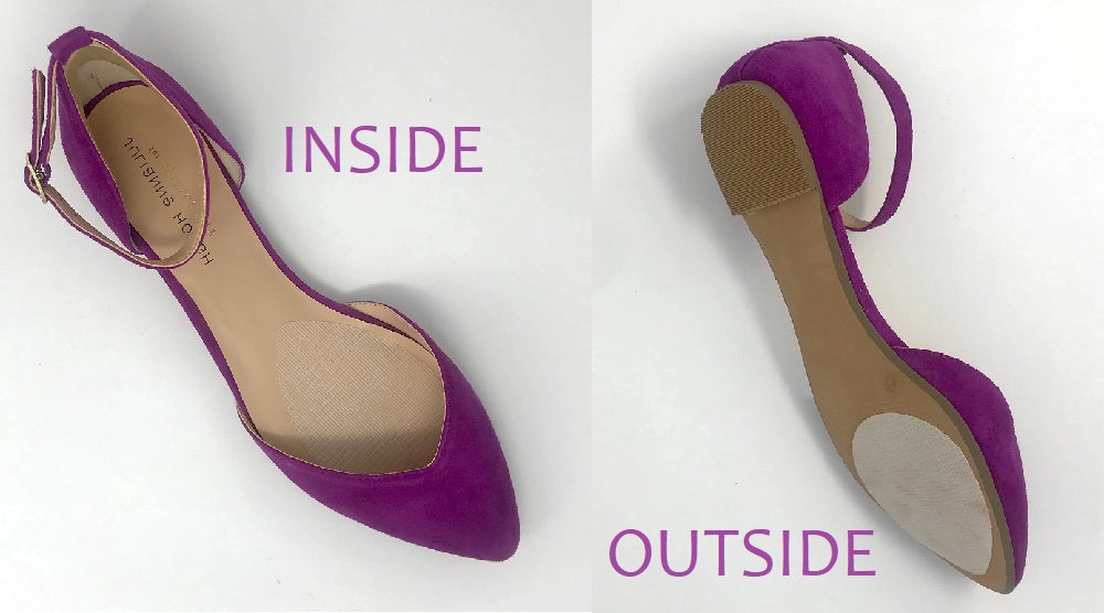 FASHION FIRST AID Kung Shoe Grip 2.0 Non-Slip Shoe Pads - 1 Pair Clear Invisible Traction for High Heels & Dress Shoes - Perfect for Weddings, Work & Dance Events