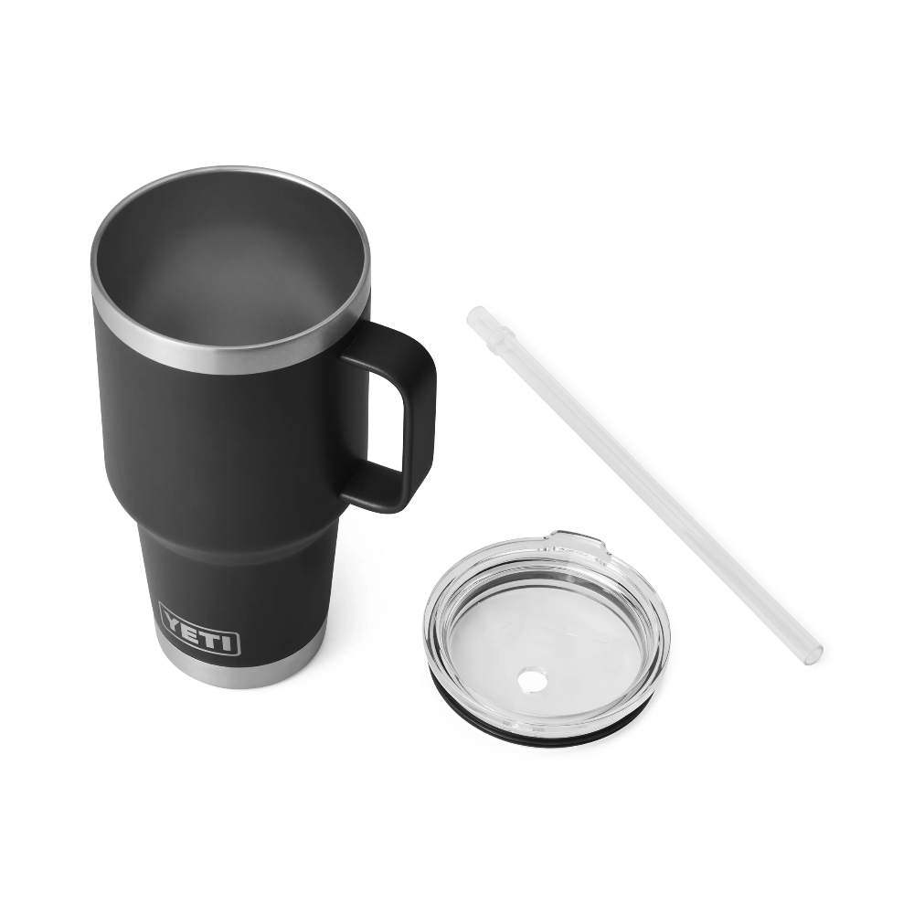 **35 oz Rambler Insulated Stainless Steel Mug with Straw Lid - Perfect for Coffee, Tea & Cold Drinks at Home, Office or Travel**