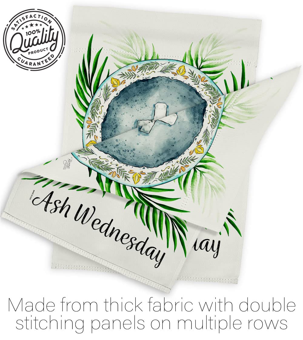 Breeze Decor Holy Ash Wednesday Garden Flag Set - Double-Sided Religious Wall Hanger with Dove Design for Easter, Christian Faith & Home Decoration - Made in USA | Perfect for Yard, Porch & Church Celebrations