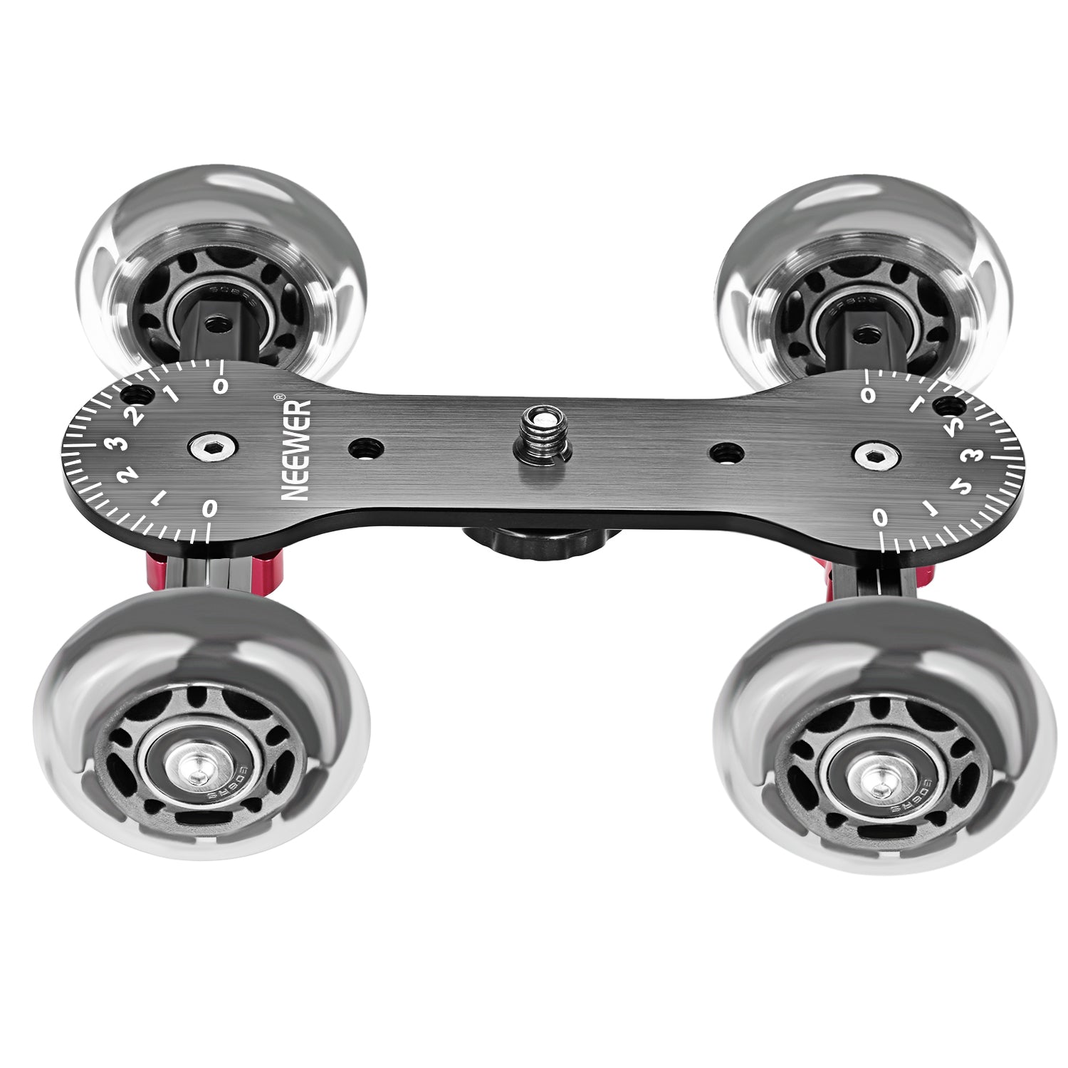 NEEWER Professional Camera Table Dolly Slider - Smooth 360° Rolling Motion for DSLR & Mirrorless Cameras (Black) - Perfect for Video Shooting, Vlogging, and Product Photography