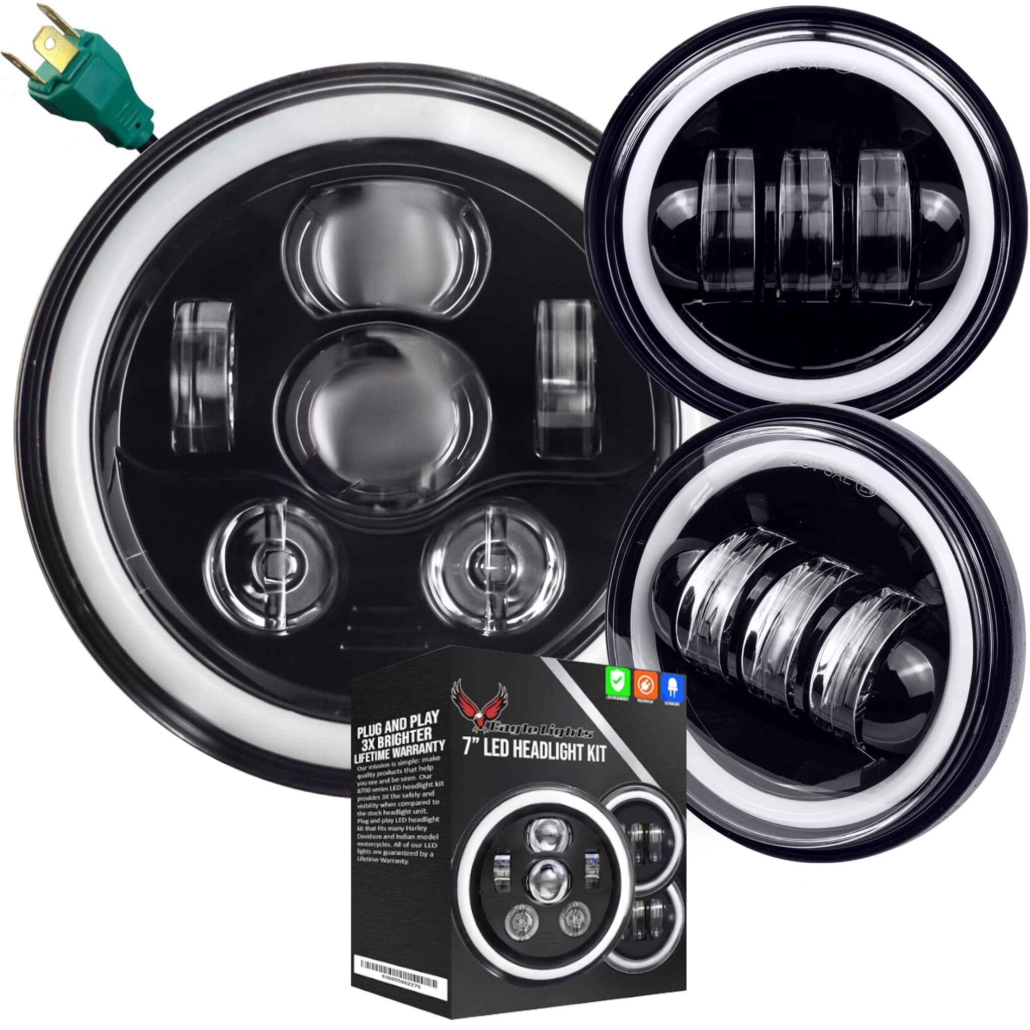 Eagle Lights 7 LED Headlight & 4.5