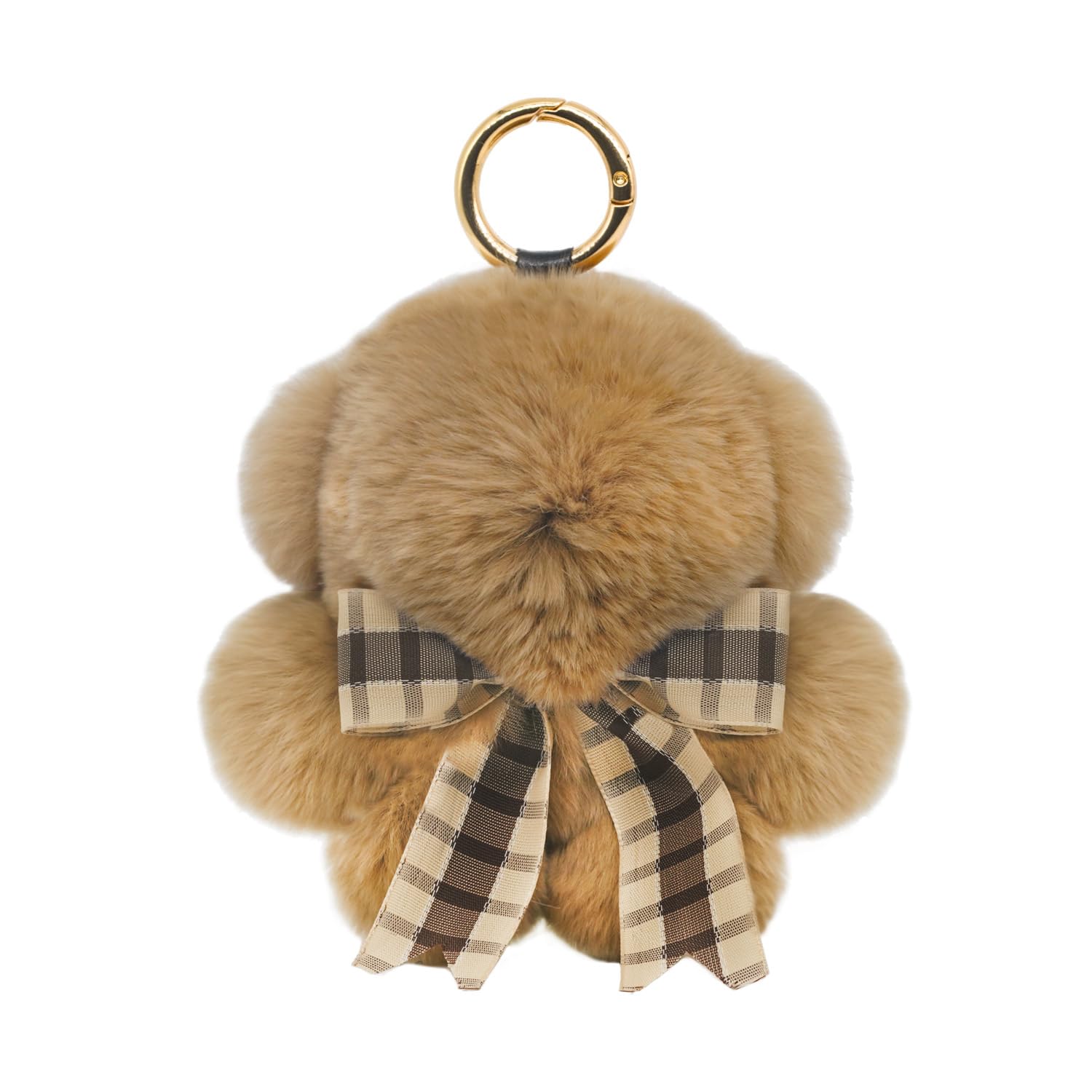 Original Bunnylulu Handmade Soft Bunny PomPom Keychain with Tin - Cute Plush Keychain for Bags, Gifts & Home Decor - Perfect Holiday Present for Kids & Bunny Lovers
