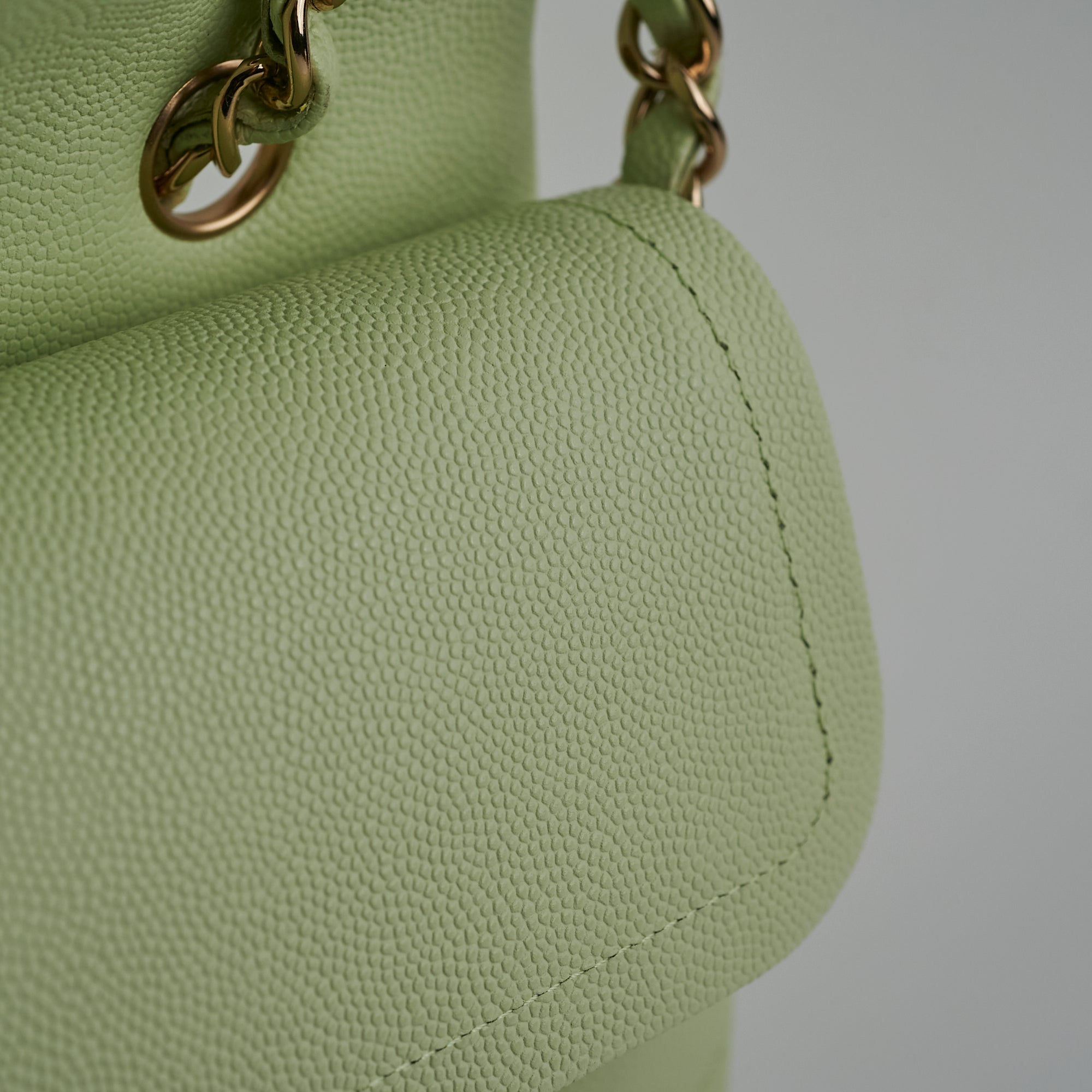 Chanel Medium Caviar Leather Double Classic Flap Bag in Light Green - Luxury Designer Handbag for Women, Perfect for Parties, Weddings & Everyday Elegance