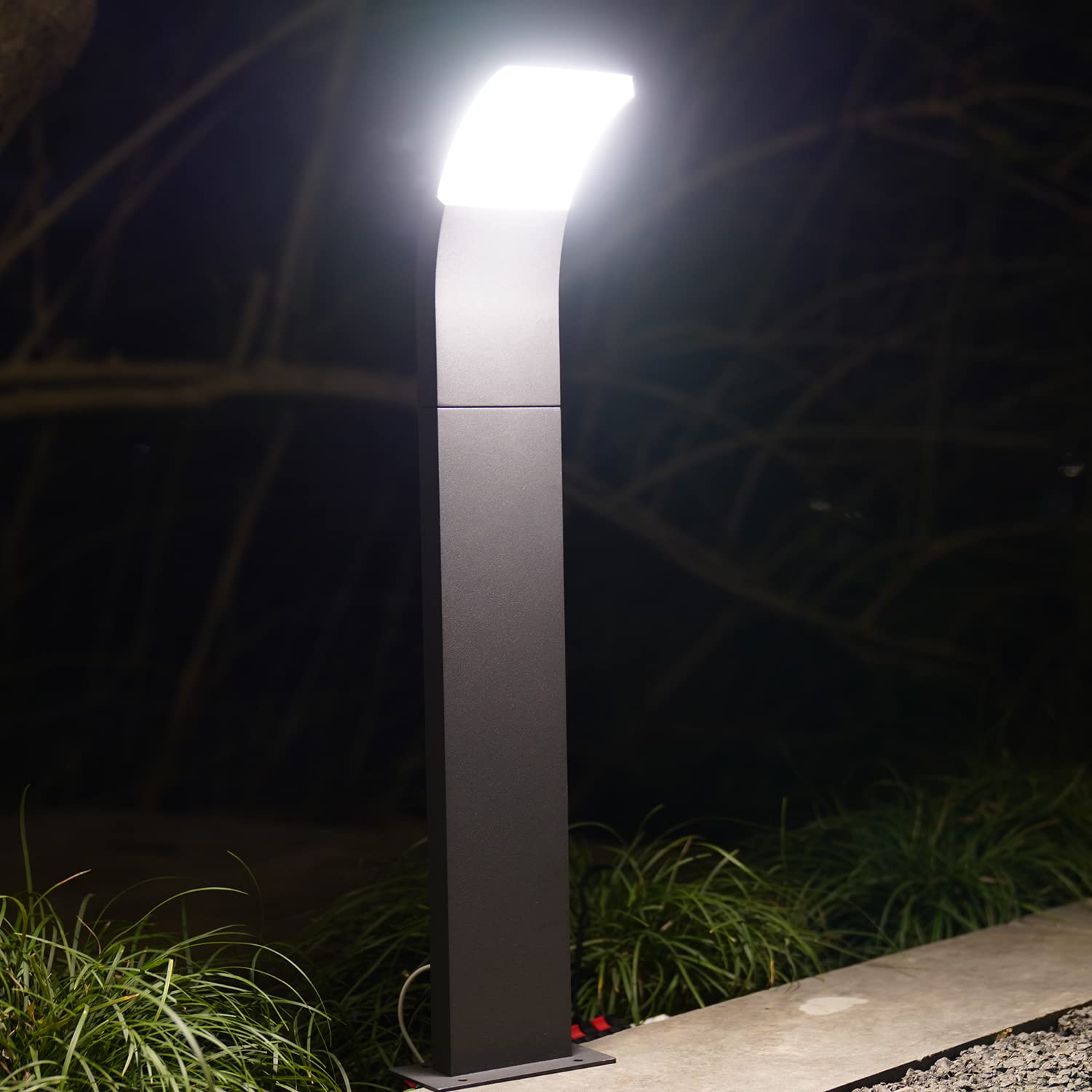 Modern European Design LED Pathway Lights - 7W 480Lm Waterproof IP54 Aluminum Garden Lighting for Walkway, Patio, Yard (23.6In 120V) - Perfect for Landscape, Driveway, and Outdoor Decoration