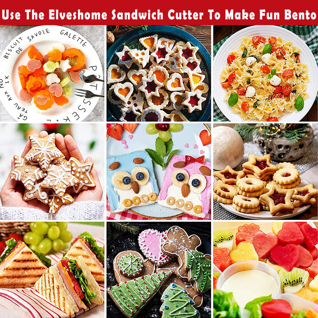 16-Piece Sandwich Cutter Set for Kids - Fun DIY Toast & Bread Molds - Creative Food Shapers for School Lunches & Party Snacks - Perfect Christmas Gift for Children