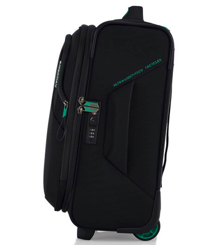 American Tourister Applite 5.0 20-Inch Carry-On Luggage - Lightweight Hardshell Spinner Suitcase with TSA Lock, Perfect for Business Travel & Weekend Getaways (Black)