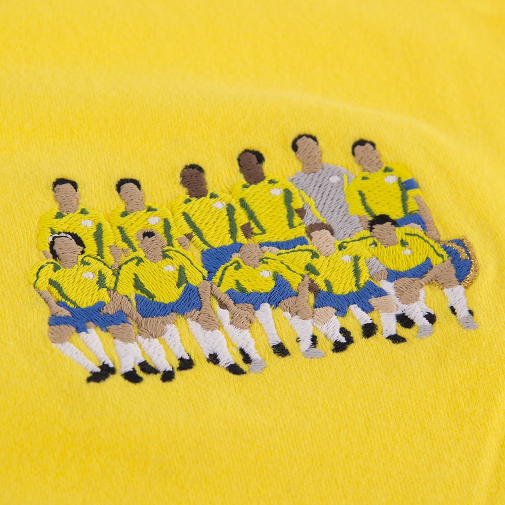 Brazil 2002 World Champions COPA Football Embroidered T-Shirt - Vintage Soccer Jersey for Fans & Collectors - Perfect for Game Day, Parties & Sports Events
