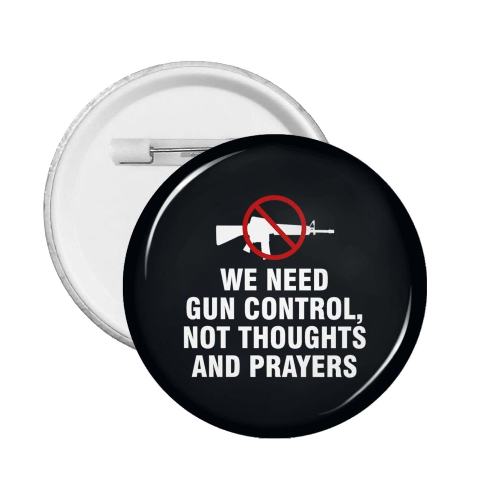 Gun Control Button Pin - End Gun Violence Badge with 'Uvalde Texas Strong' Design - Round Protest Pin for Advocacy & Awareness (1 PC) - Wear at Rallies, Protests & Events to Support Gun Reform