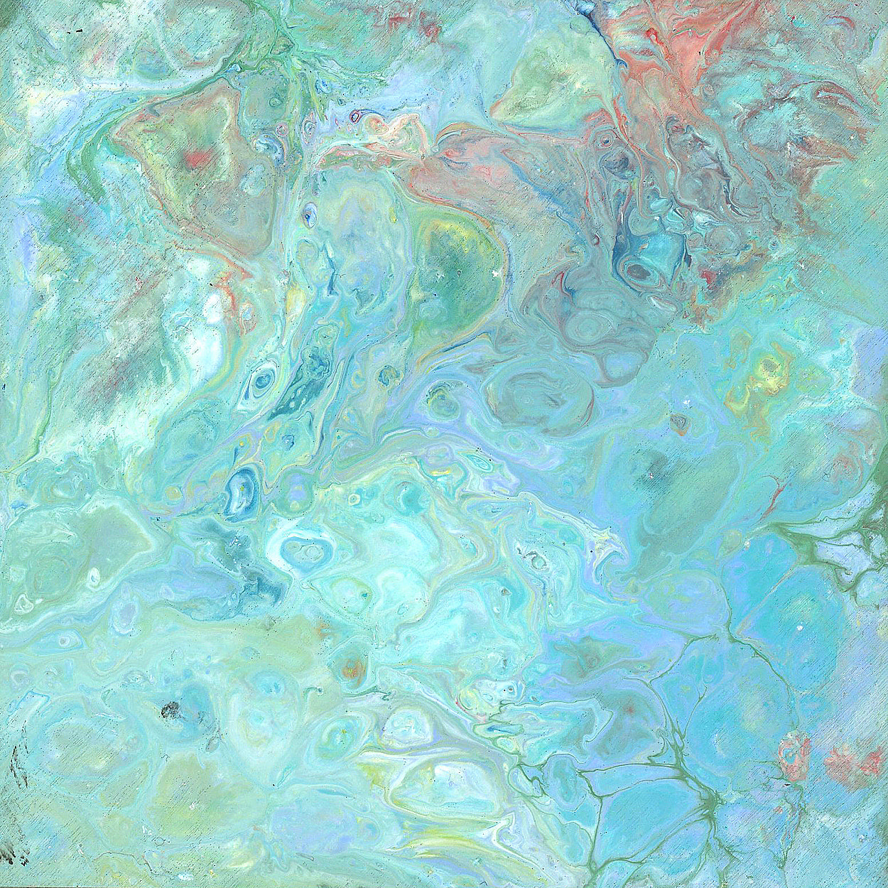 Anthony Ciambella Original 4x4 Acrylic on Panel Painting - Modern Abstract Wall Art for Home & Office Decor