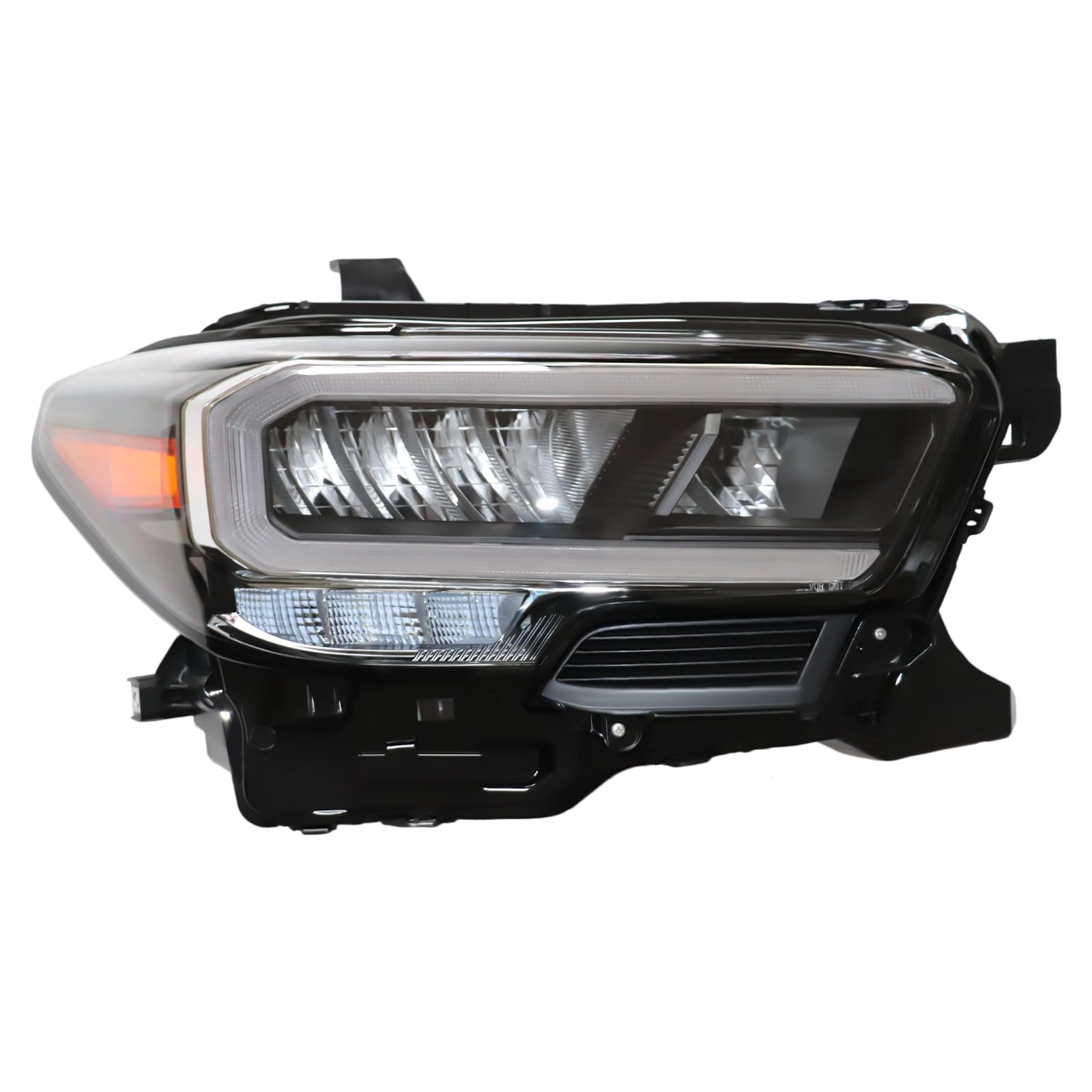 2016-2023 Toyota Tacoma LED Projector Headlights with White LED Light Bar & Sequential Turn Signals - Upgrade for Off-Roading, Night Driving & Custom Look
