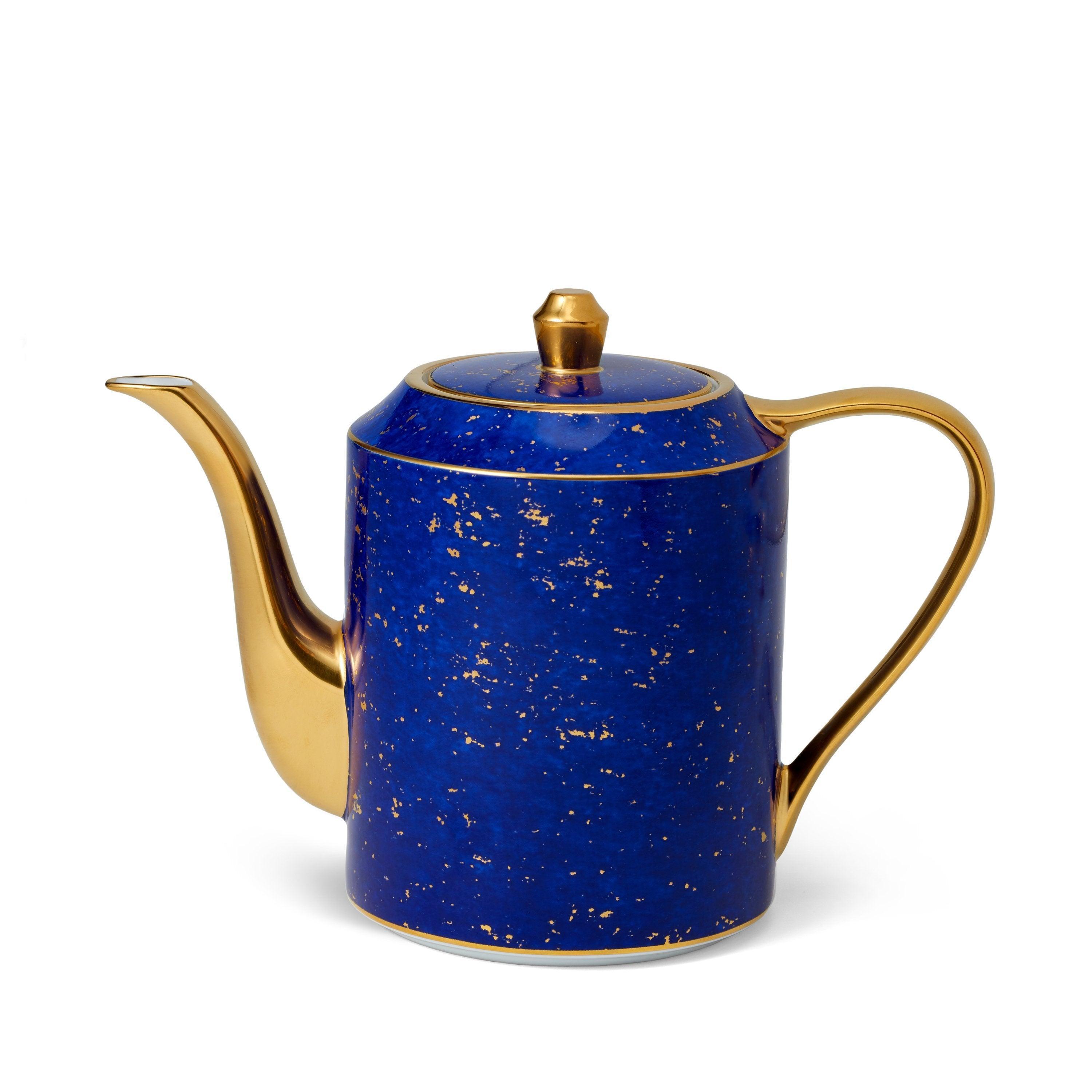 Premium Lapis Lazuli Ceramic Teapot - Elegant Handcrafted Blue Teapot for Loose Leaf Tea & Herbal Infusions - Perfect for Afternoon Tea, Gifts & Home Decor