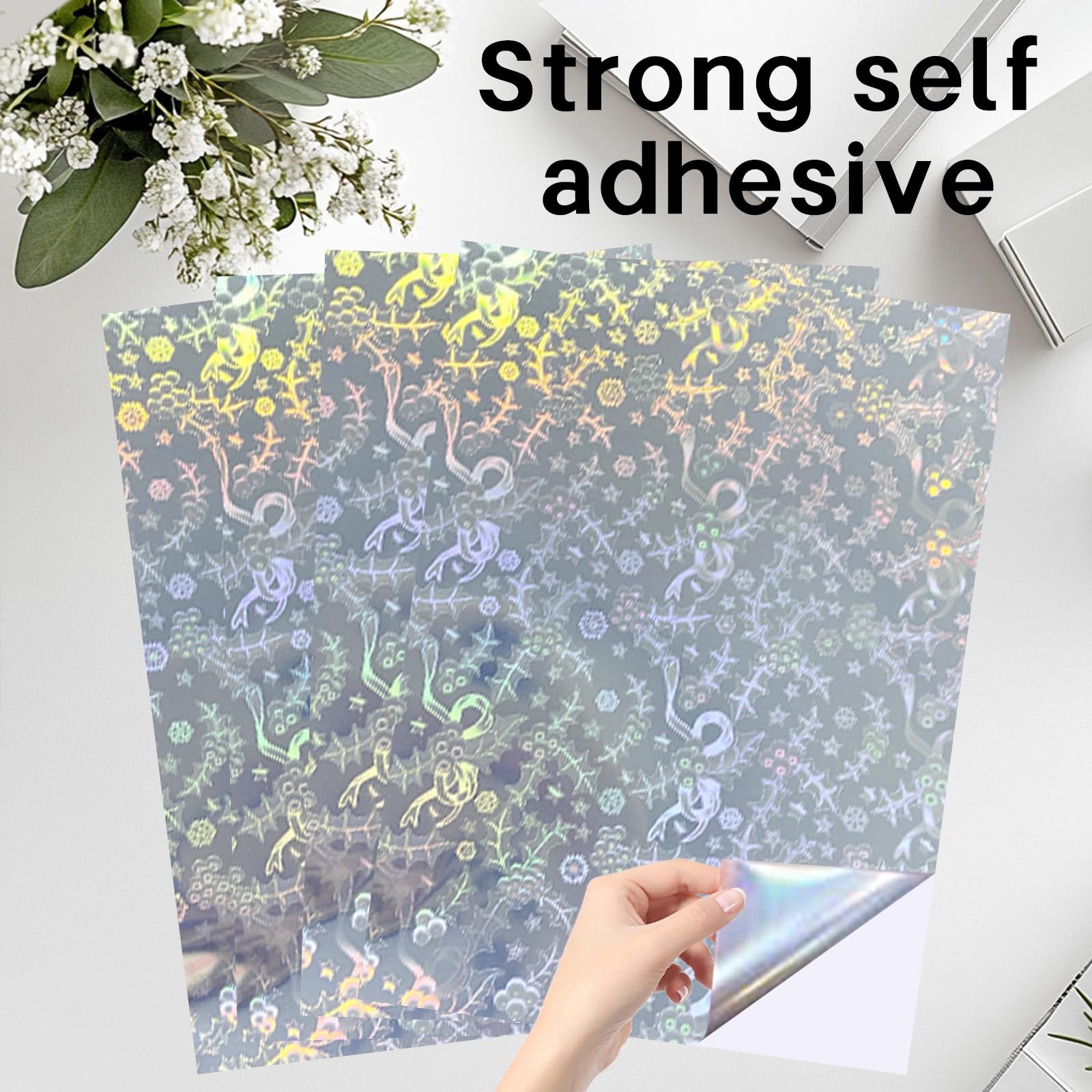 30 Sheets Holographic Vinyl Printable Sticker Paper - A4 (8.25