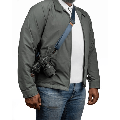 Peak Design Slide Lite Camera Strap - Adjustable & Comfortable Shoulder Strap for DSLR & Mirrorless Cameras (Midnight Blue) - Perfect for Travel, Hiking & Photography Enthusiasts