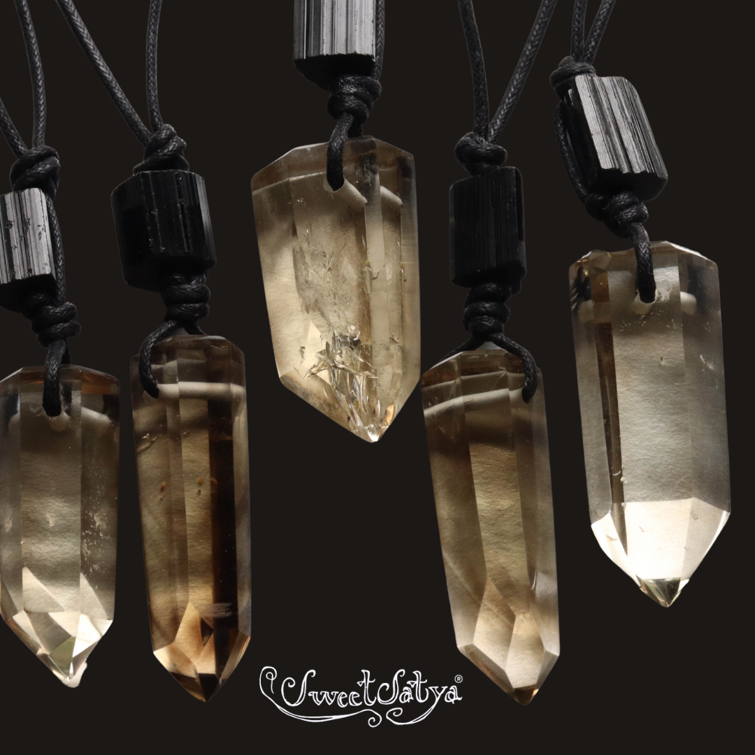Natural Smoky Quartz Crystal Necklace for Women - Healing Stone Jewelry for Energy Balance & Protection | Perfect for Meditation, Yoga & Spiritual Gifts