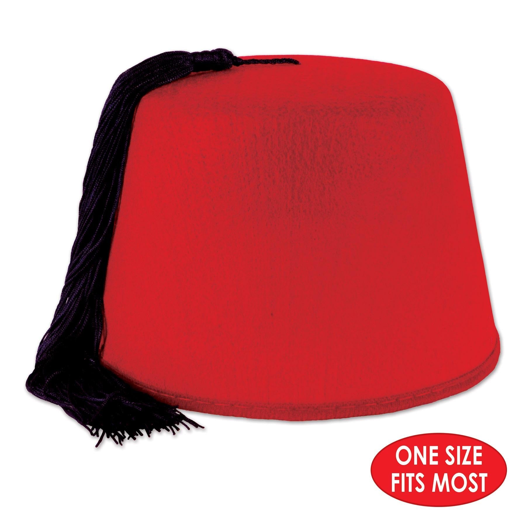 12 Pack Beistle Felt Fez Hats - Colorful Costume Hats for Halloween, Themed Parties, and Dress-Up Fun