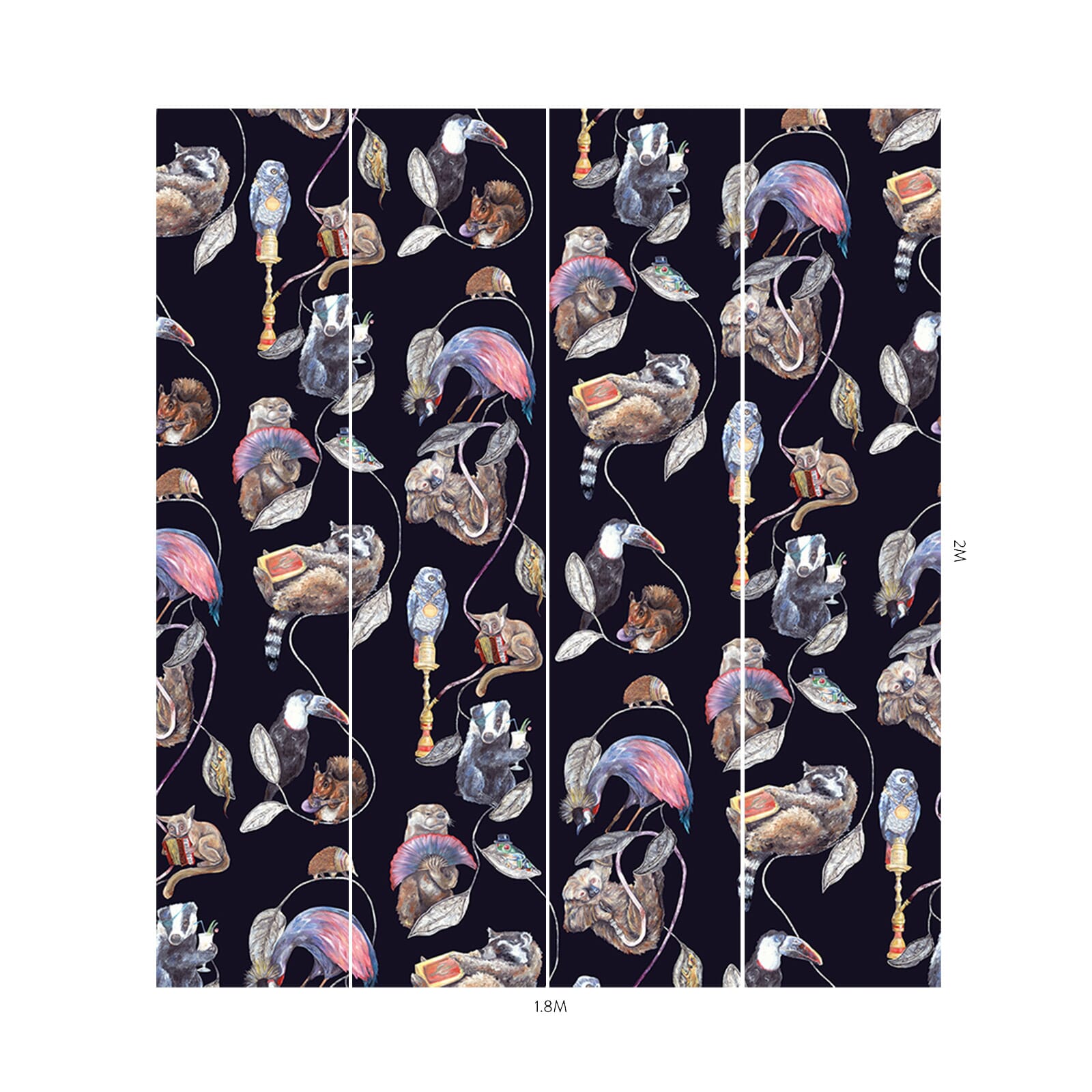 HACKNEY EMPIRE Midnight Wallpaper - Premium Peel and Stick Removable Wallpaper for Home Decor, Bedroom, Living Room & Office