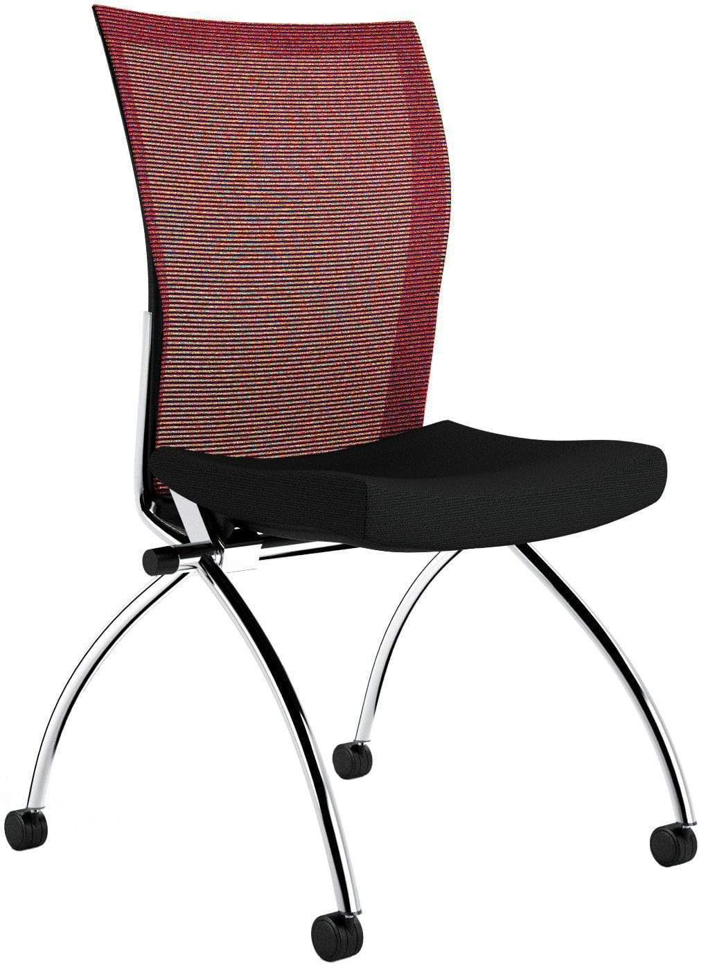 Safco Mayline Valore Armless Mesh Back Nesting Chair - 2 Pack [TSH2] - Ergonomic Stackable Office Chairs for Conference Rooms, Classrooms & Home Offices