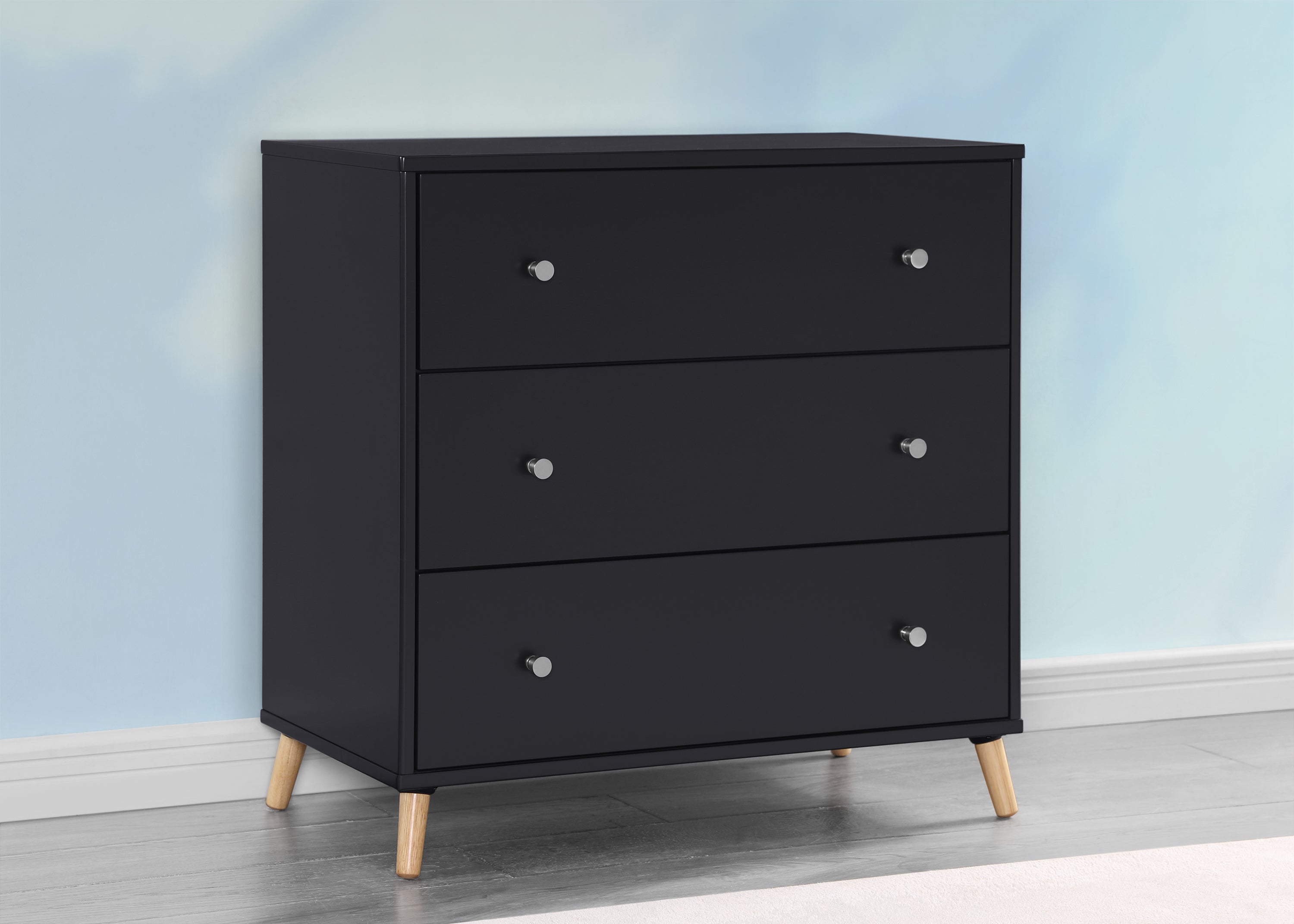 Jordan 3 Drawer Dresser - Modern Wooden Chest of Drawers for Bedroom & Nursery Storage - Perfect for Organizing Clothes, Toys, and Accessories