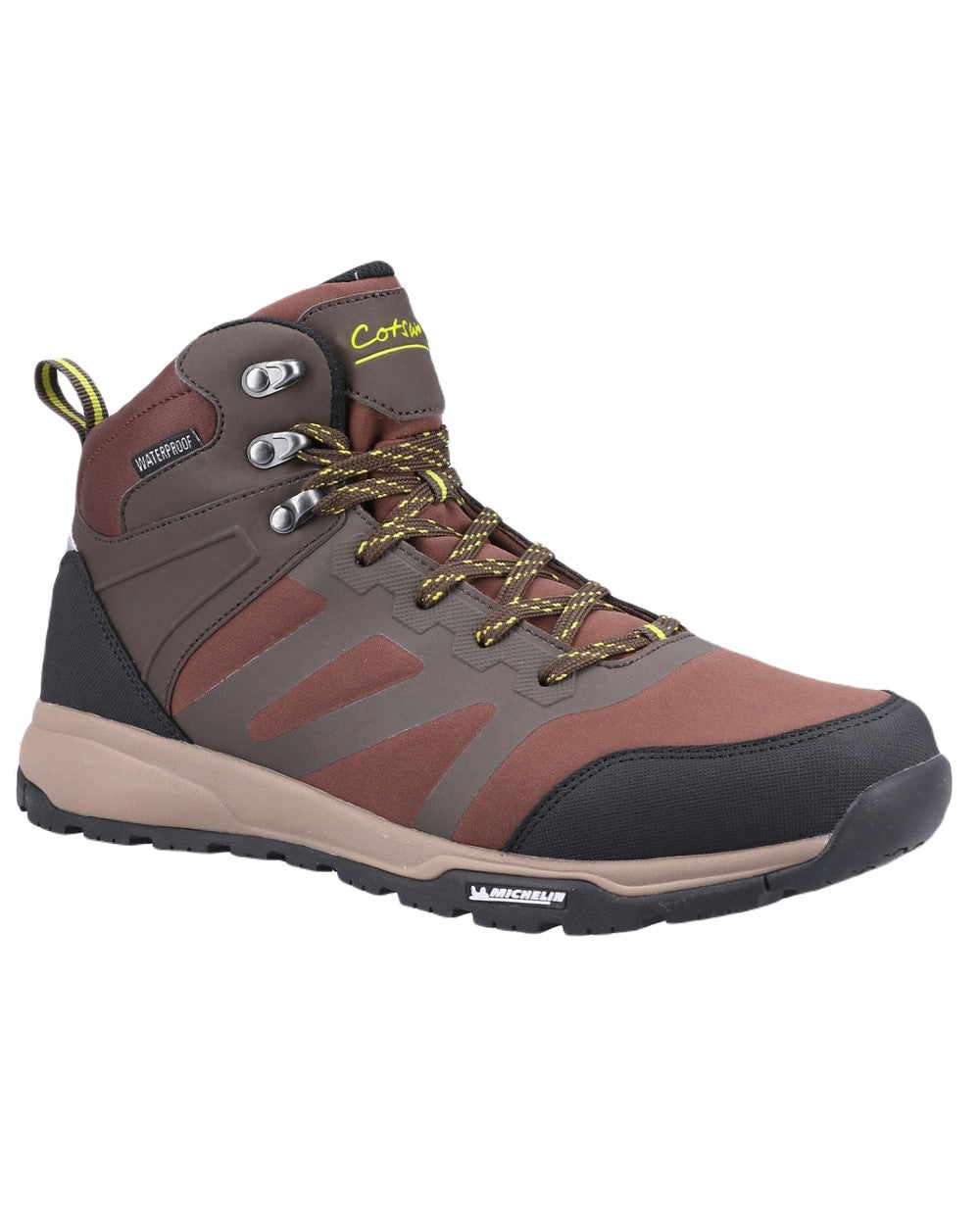 Cotswold Kingham Mid Mens Boots - Waterproof Hiking Boots for Men, Comfortable & Durable Outdoor Shoes - Perfect for Hiking, Camping, and Trail Walking