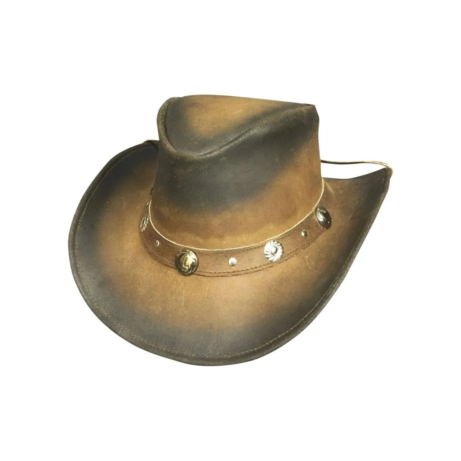 Bullhide Bunker Hill Genuine Leather Australian Outback Hat - Durable & Stylish Cowboy Hat for Men & Women - Perfect for Outdoor Adventures, Rodeos & Country Events