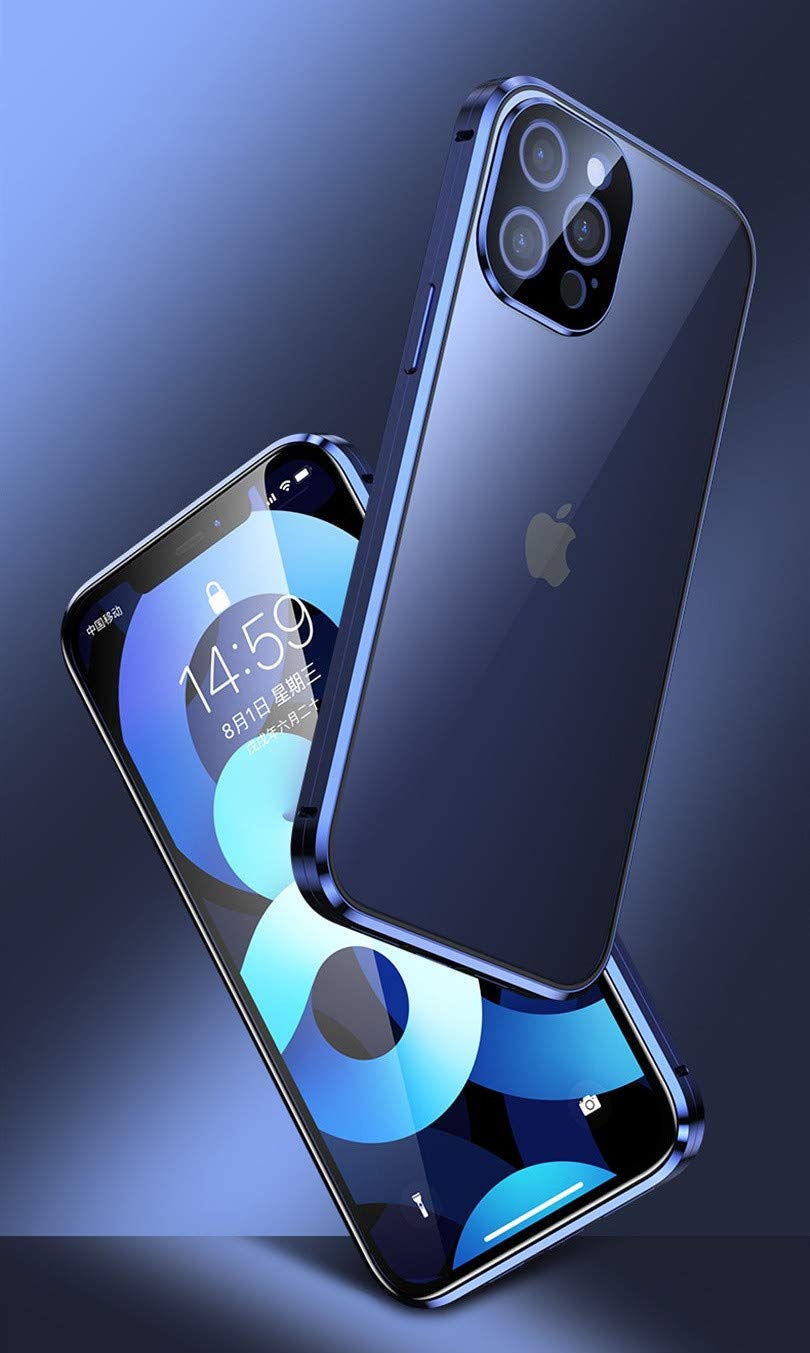 Lockable Magnetic Case for iPhone 11 Pro - 360° Full Body Protection with Tempered Glass Screen & Camera Lens Protector, Clear Bumper Cover with Safety Lock (Silver) | Perfect for Outdoor Activities, Travel & Daily Use