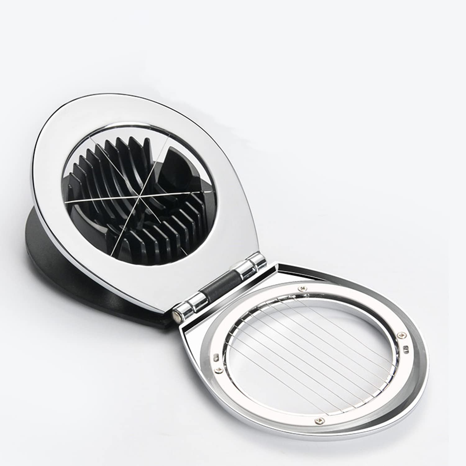 Premium Stainless Steel Egg Slicer - Heavy Duty Wire Egg Cutter for Hard Boiled Eggs, Fruits & Vegetables | Durable Kitchen Tool for Perfect Slicing Eggs, Strawberries & Soft Fruits | Ideal for Salads, Breakfast Meal Prep & Garnishing