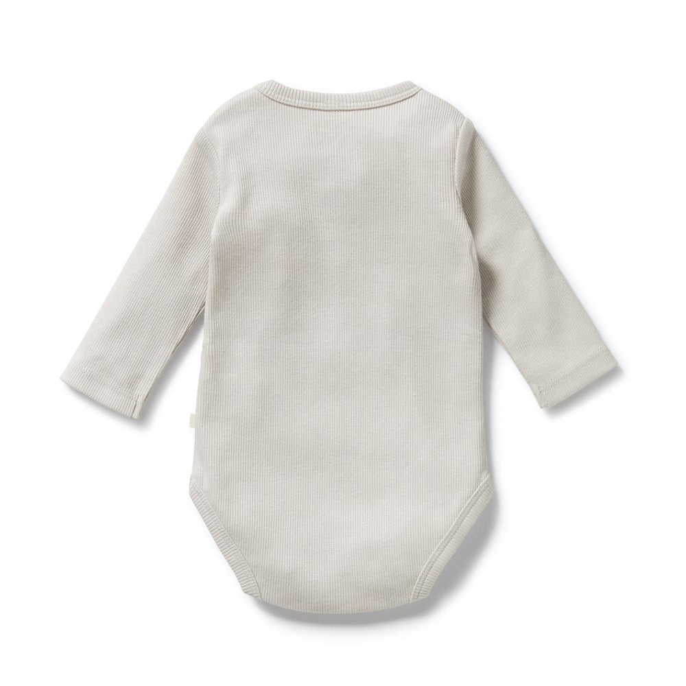 Organic Cotton Ribbed Long Sleeve Bodysuit for Women - Soft Comfortable Layering Piece for Fall & Winter | Perfect for Casual Wear, Nursing, and Maternity Outfits