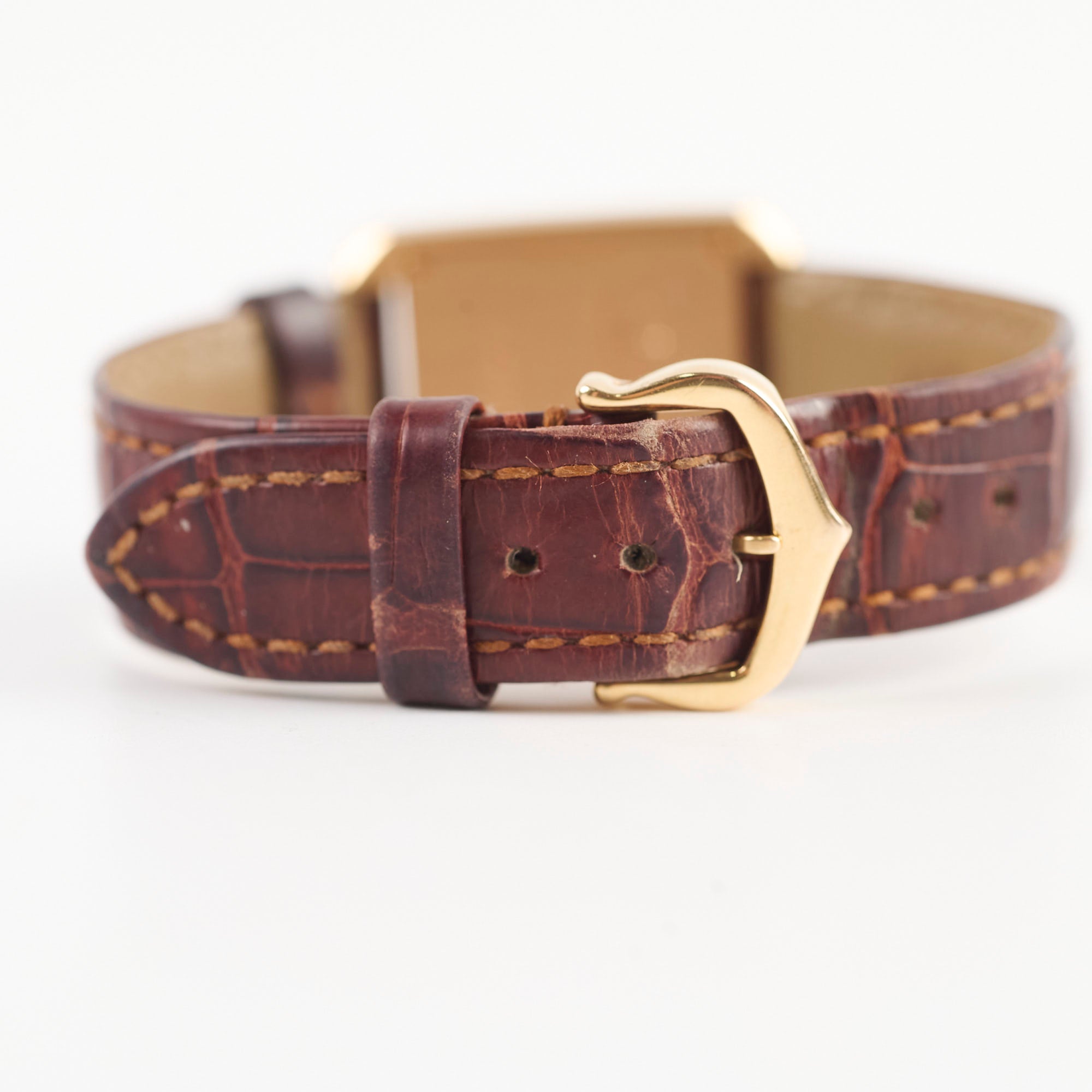 Cartier Tank Anglaise Small Model 18K Gold Watch with Leather Strap - W5310027 | Luxury Dress Watch for Business & Formal Occasions