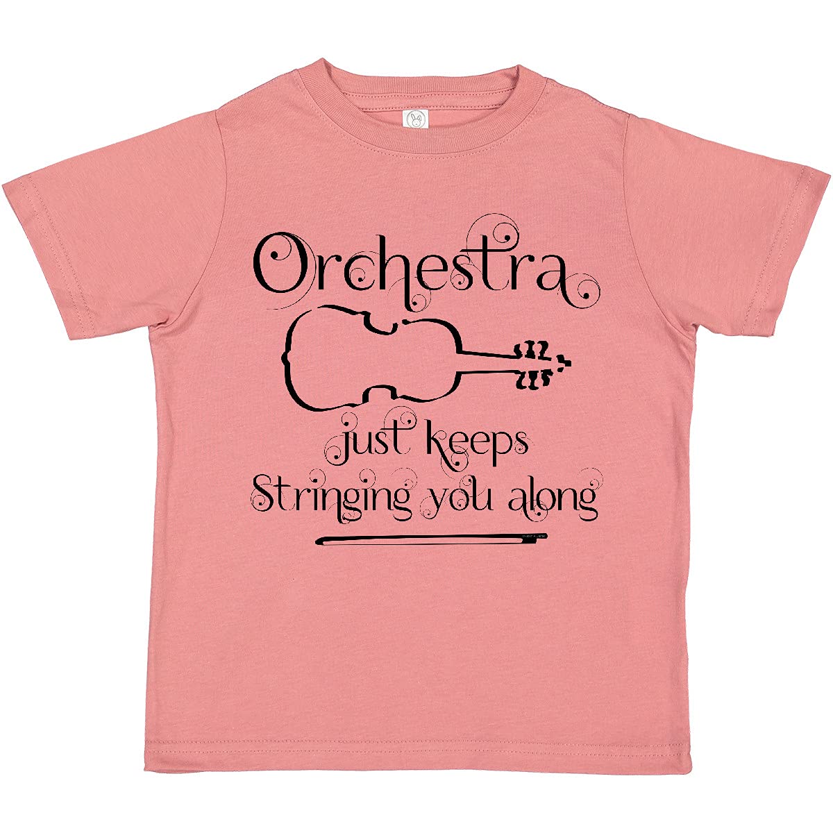 Inktastic Orchestra String Along Toddler T-Shirt - Cute Musical Instrument Design for Kids & Toddlers - Perfect for Music Classes, Concerts & Playdates
