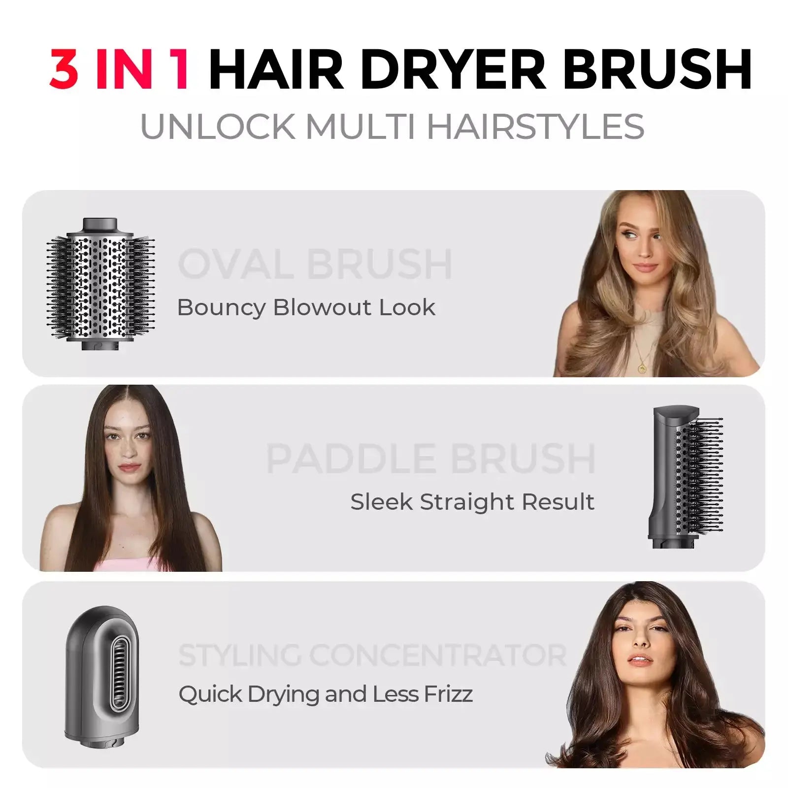 TYMO AIREXCEL Hair Straightener Brush - Professional Ionic Ceramic Flat Iron for Smooth & Shiny Hair (US & Canada Only) - Perfect for Home Use, Travel, and Salon Styling