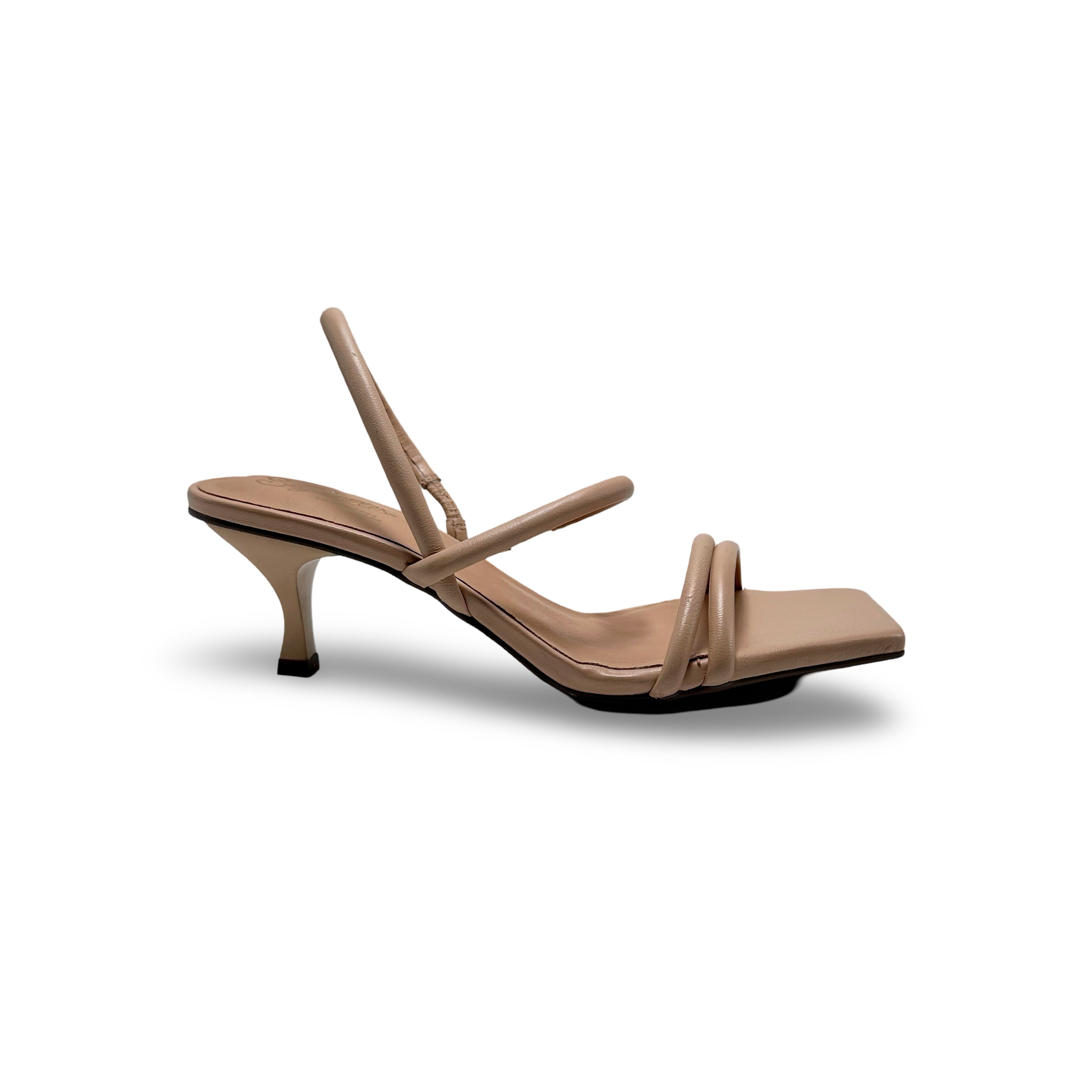 Banks Beige Leather Sandal - Women's Comfortable Casual Summer Sandals for Beach, Walking & Outdoor Activities