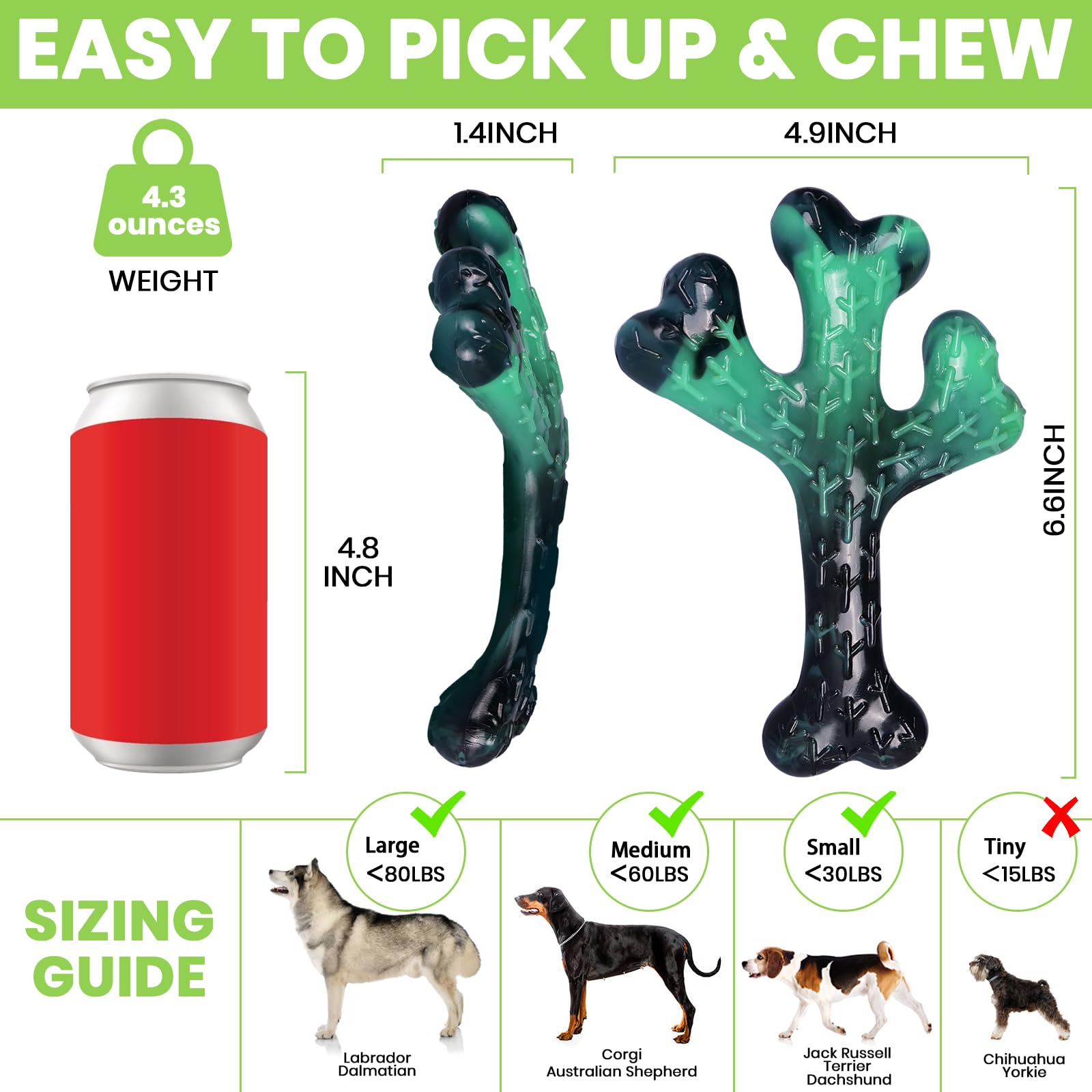 Indestructible Tough Dog Toys for Aggressive Chewers - Durable Chew Toys for Large Dogs - Heavy Duty Dog Chew Toys to Keep Pets Busy - Perfect Gift for Aggressive Chewers - Great for Outdoor Play and Travel