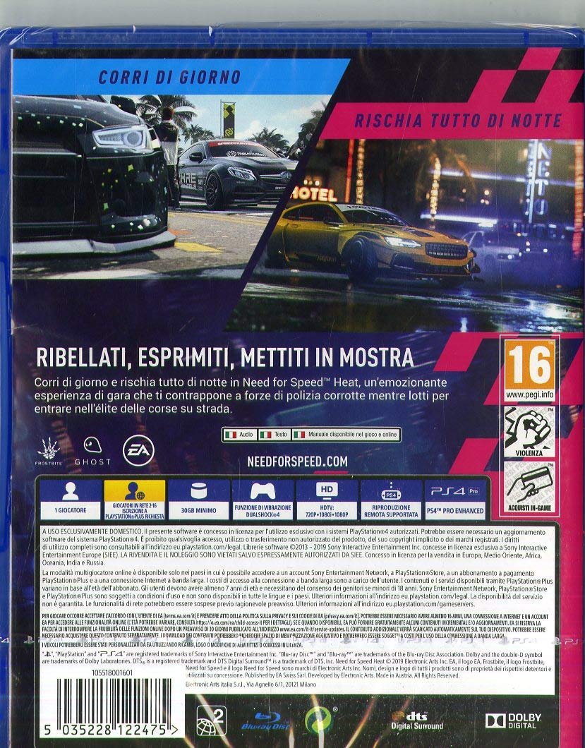 Need for Speed Heat - PlayStation 4 Game | High-Speed Racing & Customization | Perfect for Racing Enthusiasts & Game Night Fun