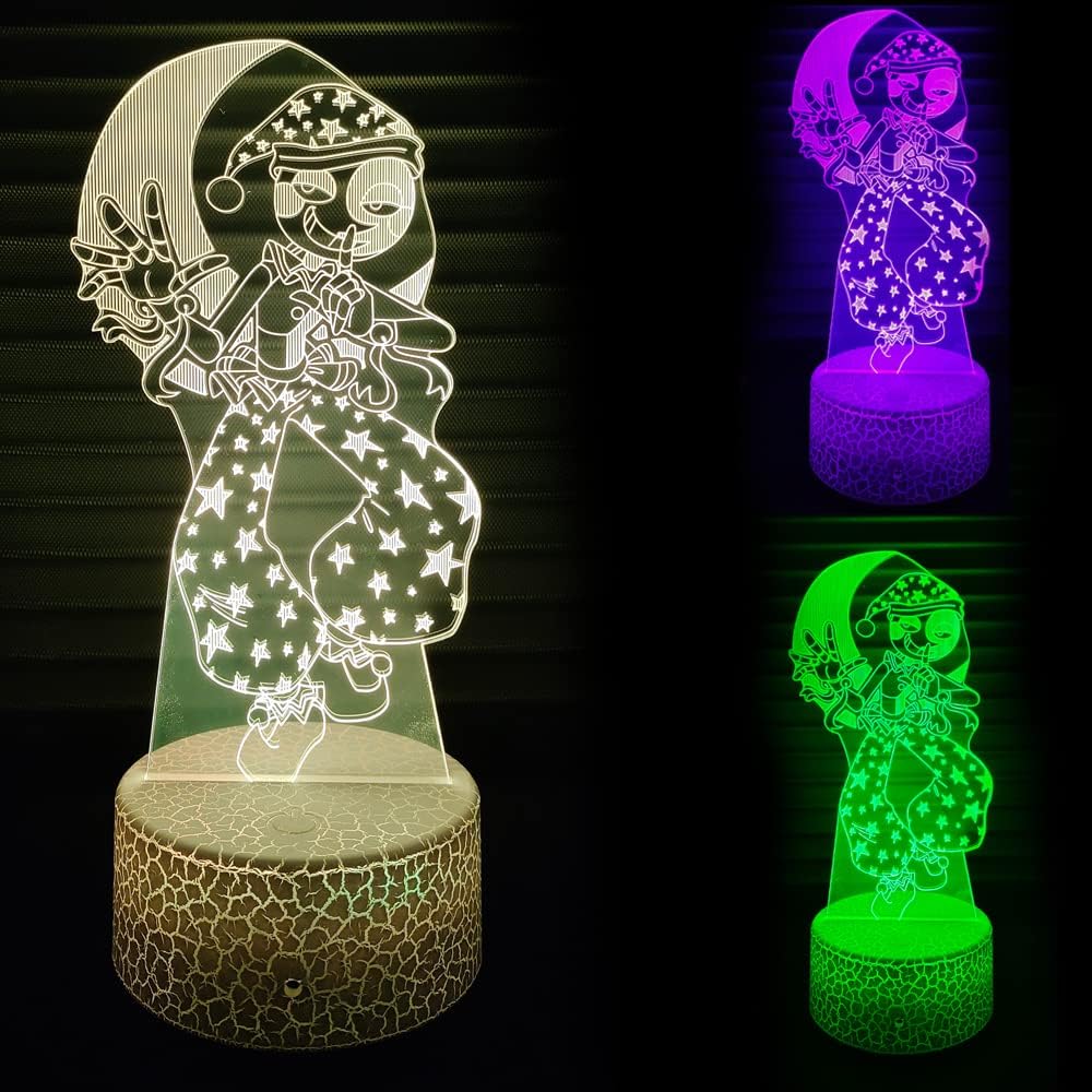 3D Illusion LED Night Light with Remote Control - 16 Color Changing Moon Lamp for Bedroom Decor, Kids Room, Gift & Relaxation | FNAF Inspired Visual Effect