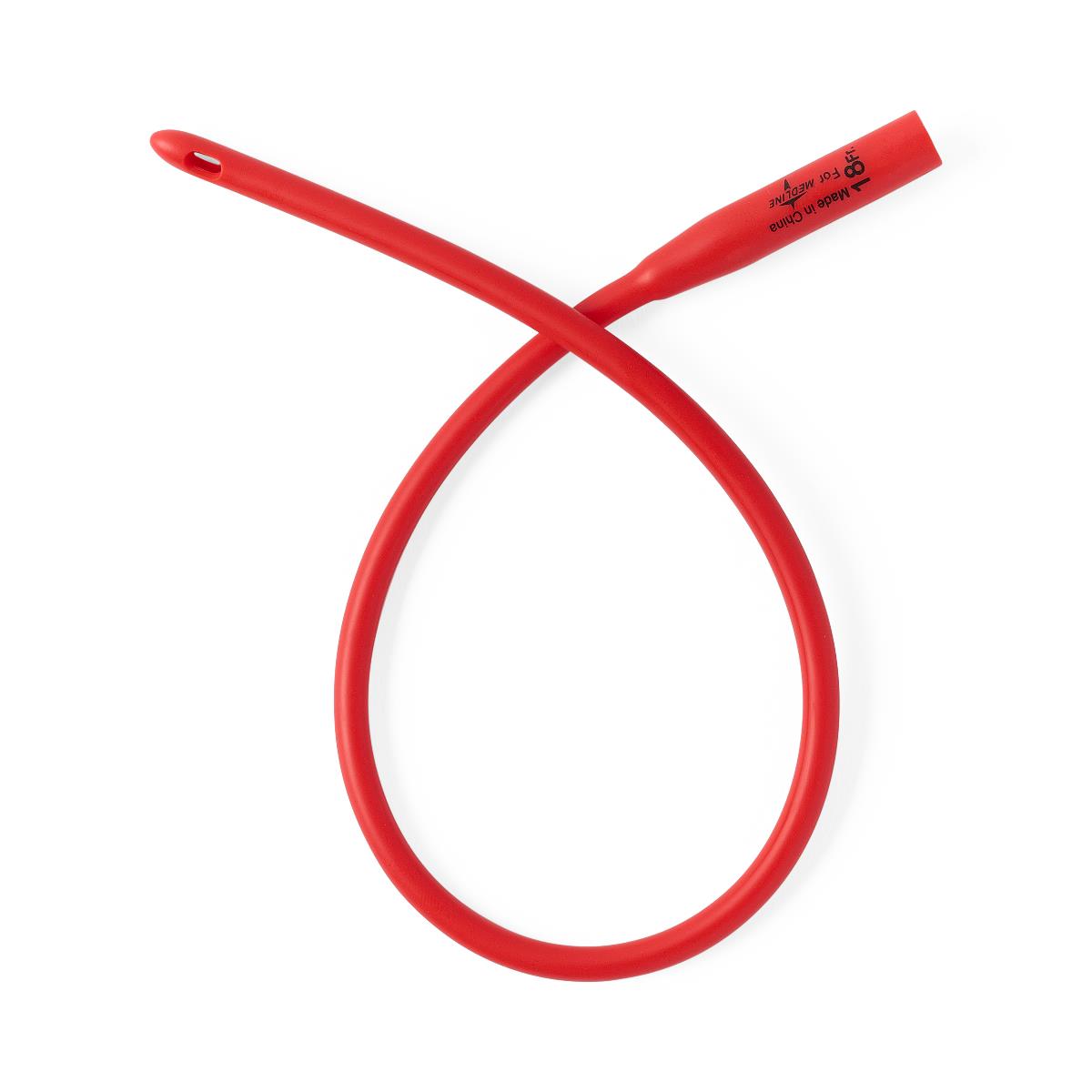 Sterile Red Rubber Urethral Catheter 18FR - Medical Grade Latex-Free Catheter for Urinary Drainage - Ideal for Hospital, Home Care & Clinical Use