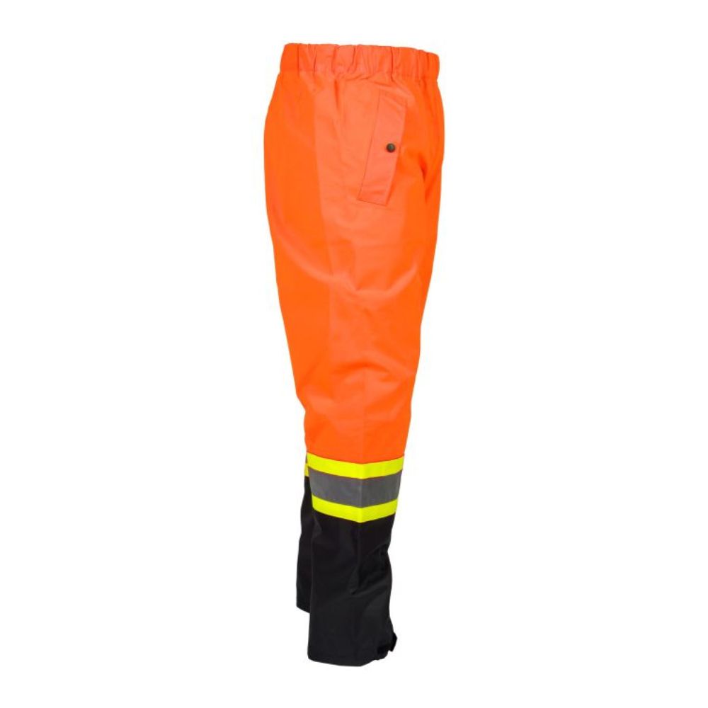 Terra High Visibility Rain Work Pants 116520POR - Orange Waterproof Safety Pants for Construction, Road Work & Outdoor Jobs in Wet Conditions