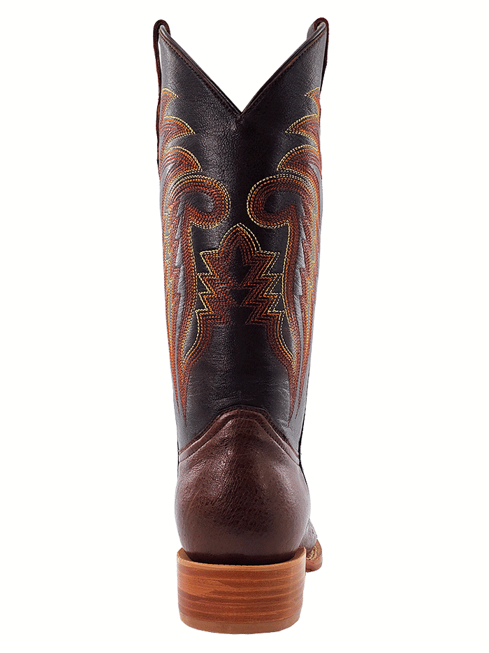 R.Watson RW5001 Men's Smooth Ostrich Western Boots in Chocolate Tobacco - Perfect for Cowboy Rides, Country Music Festivals & Western Fashion