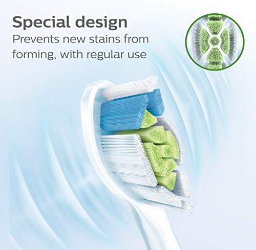 Philips Sonicare DiamondClean Compact Sonic Toothbrush Replacement Heads HX6074/26 - 4 Pack for Optimal Oral Hygiene - Perfect for Travel & Daily Use