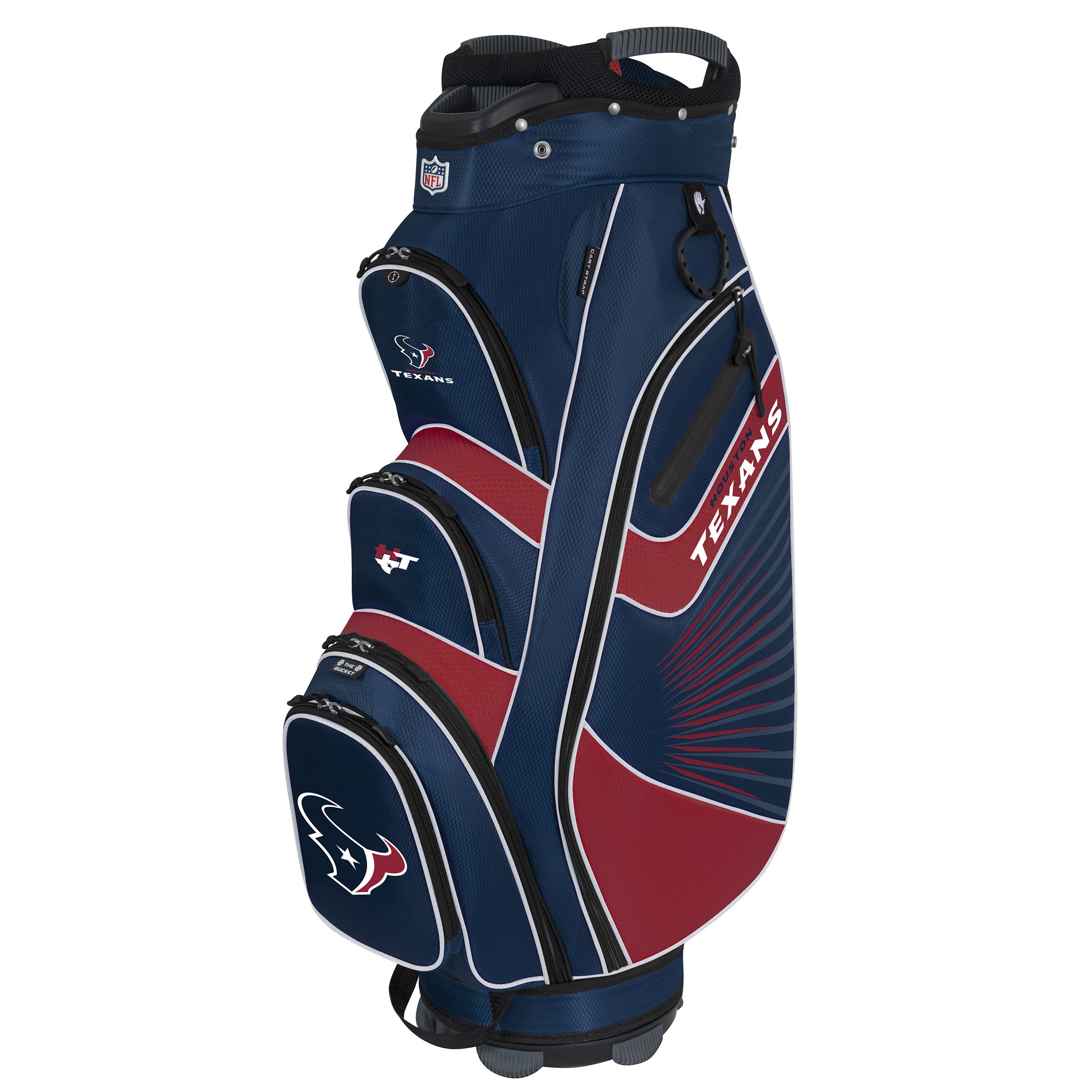 NFL The Bucket II Cooler Cart Bag - Insulated Golf Bag with Wheels for Beer & Drinks - Perfect for Tailgating, Camping & Outdoor Parties