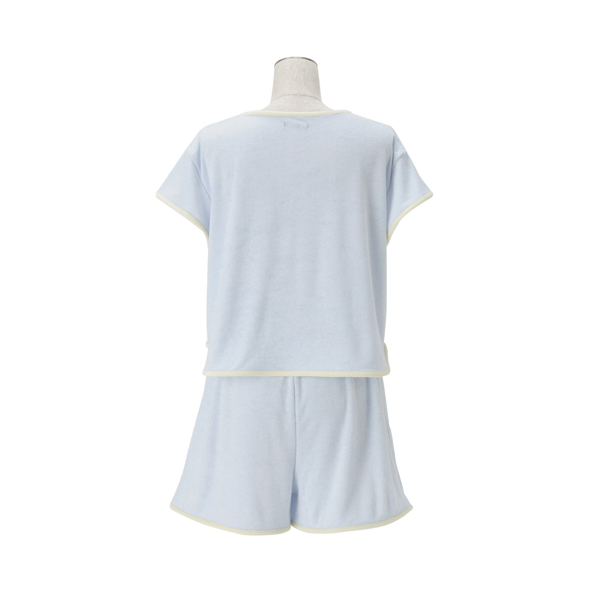 Cool Touch Pile Pajamas for Women - Soft Light Blue Sleepwear Set for Winter | Cozy Lounge & Sleepwear for Cold Nights