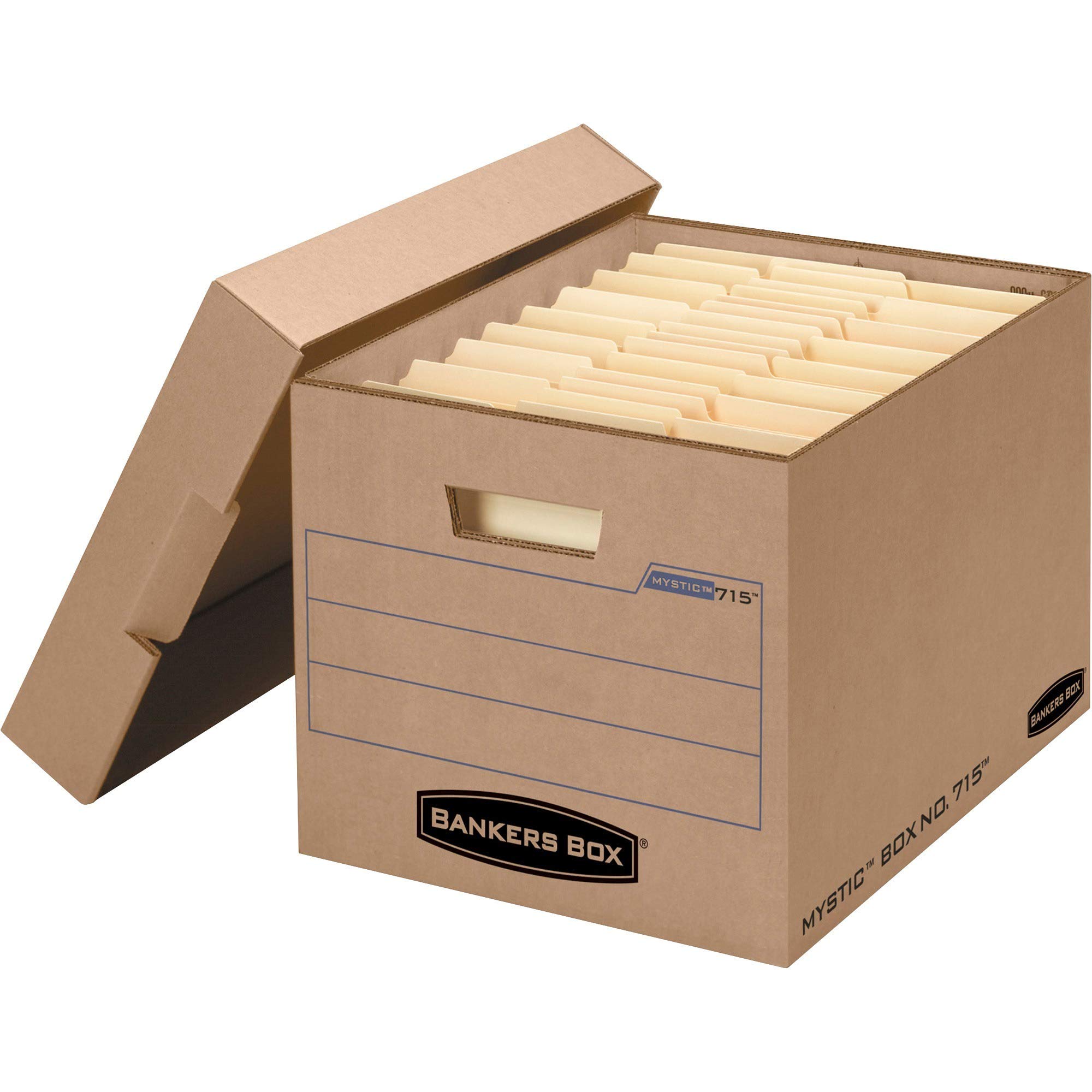 Bankers Box® Mystic™ Letter/Legal Size Storage Boxes with Lift-Off Lids - 10