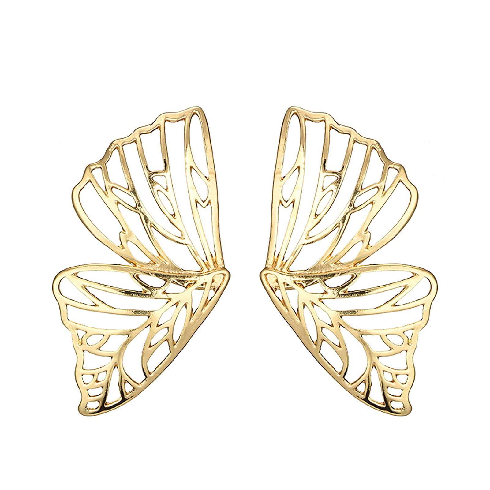 Hislaves Fashion Earrings for Women - Solid Color Dainty Pendant Butterfly Metal Hollow Drop Earrings | Elegant Party Jewelry & Daily Wear Accessories