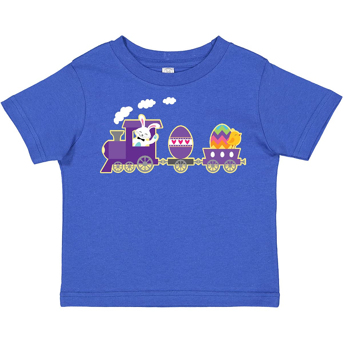 Easter Bunny Rabbit Egg Train Toddler T-Shirt - Cute Kids Easter Outfit for Egg Hunts & Spring Celebrations