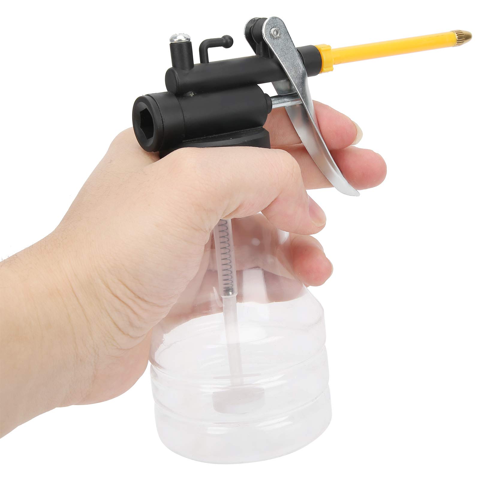 Transparent Machine Oil Pot - High Pressure Manual Oiler with Short Tube for Smooth Fast Lubrication | Industrial & Home Use | Perfect for Mechanics, Outdoor Workers & DIY Projects