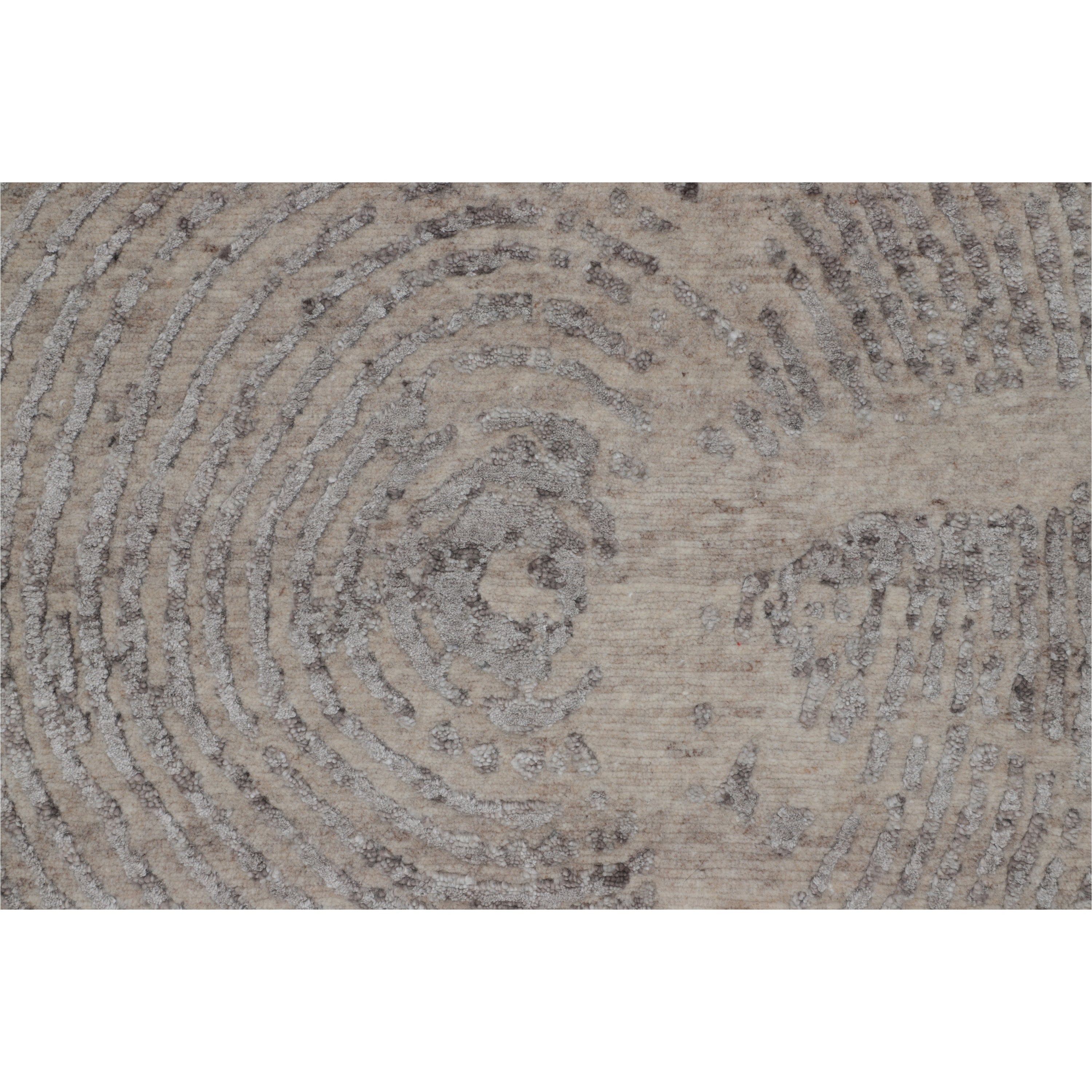 Brown Contemporary Wool Linen Blend Area Rug 8'2