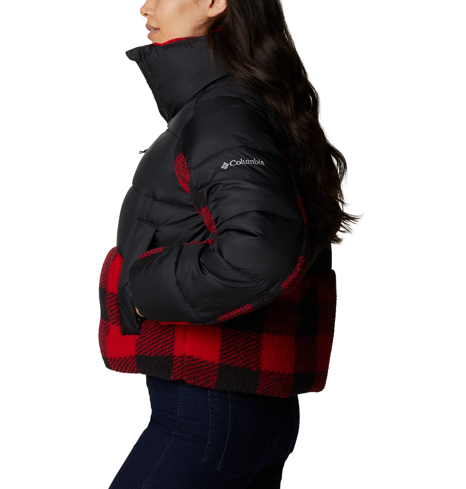 Columbia Women's Leadbetter Point Sherpa Hybrid Jacket - Warm Fleece-Lined Winter Coat for Outdoor Activities, Hiking & Casual Wear