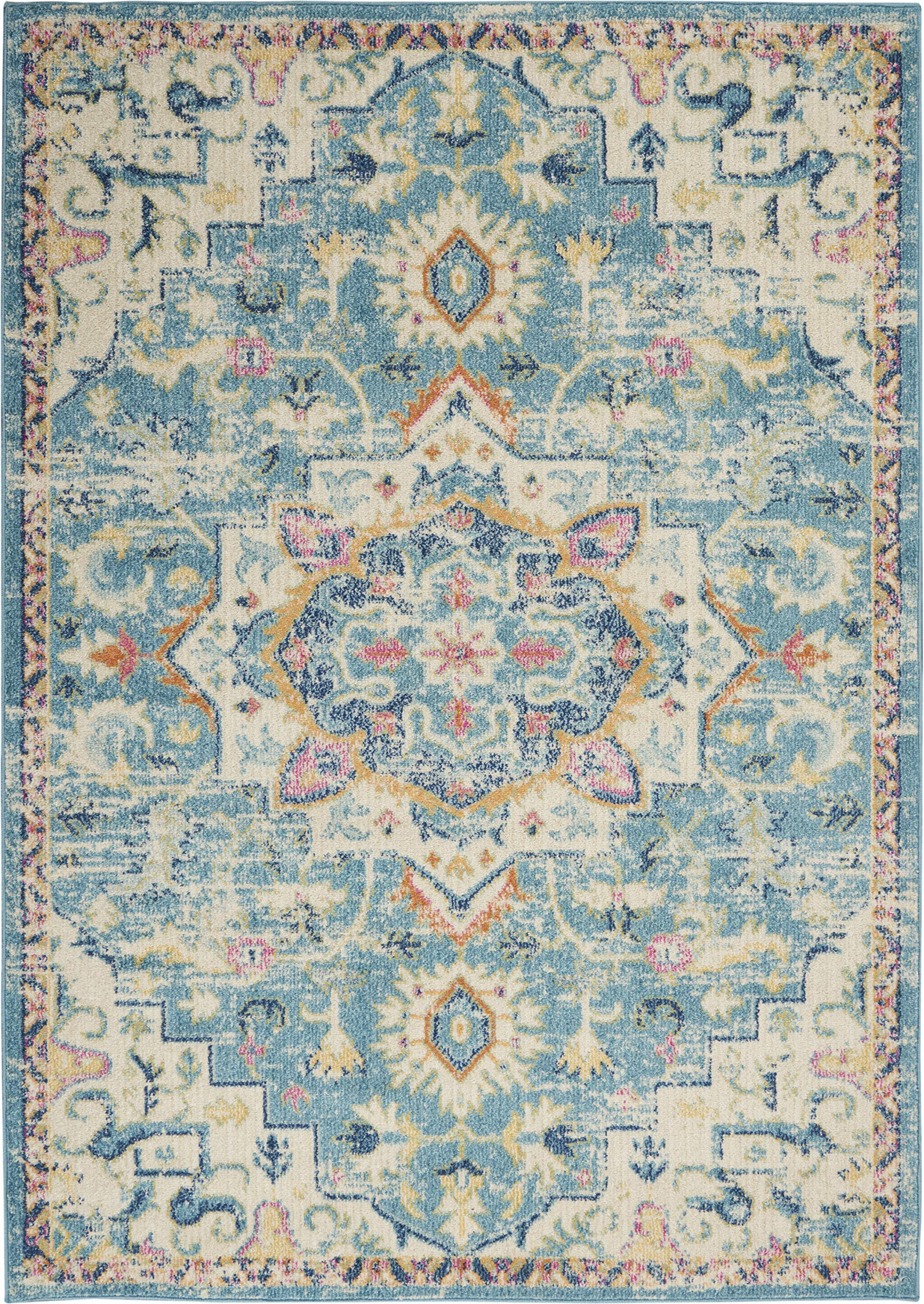 Nourison Passion Ivory/Light Blue 6'7