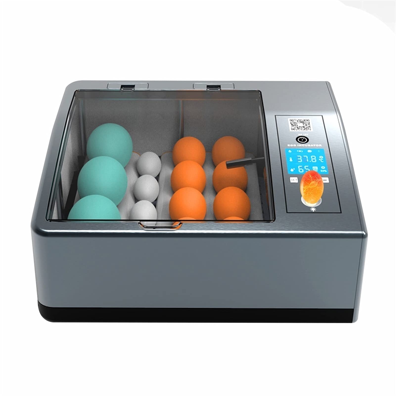 YAWEDA Digital Mini Egg Incubator for Hatching Chicken Duck Quail Bird Eggs - Automatic Turner & Candler Tester - 6 Egg Capacity (Single Power Supply) - Perfect for Home Poultry Farming & Classroom Science Projects